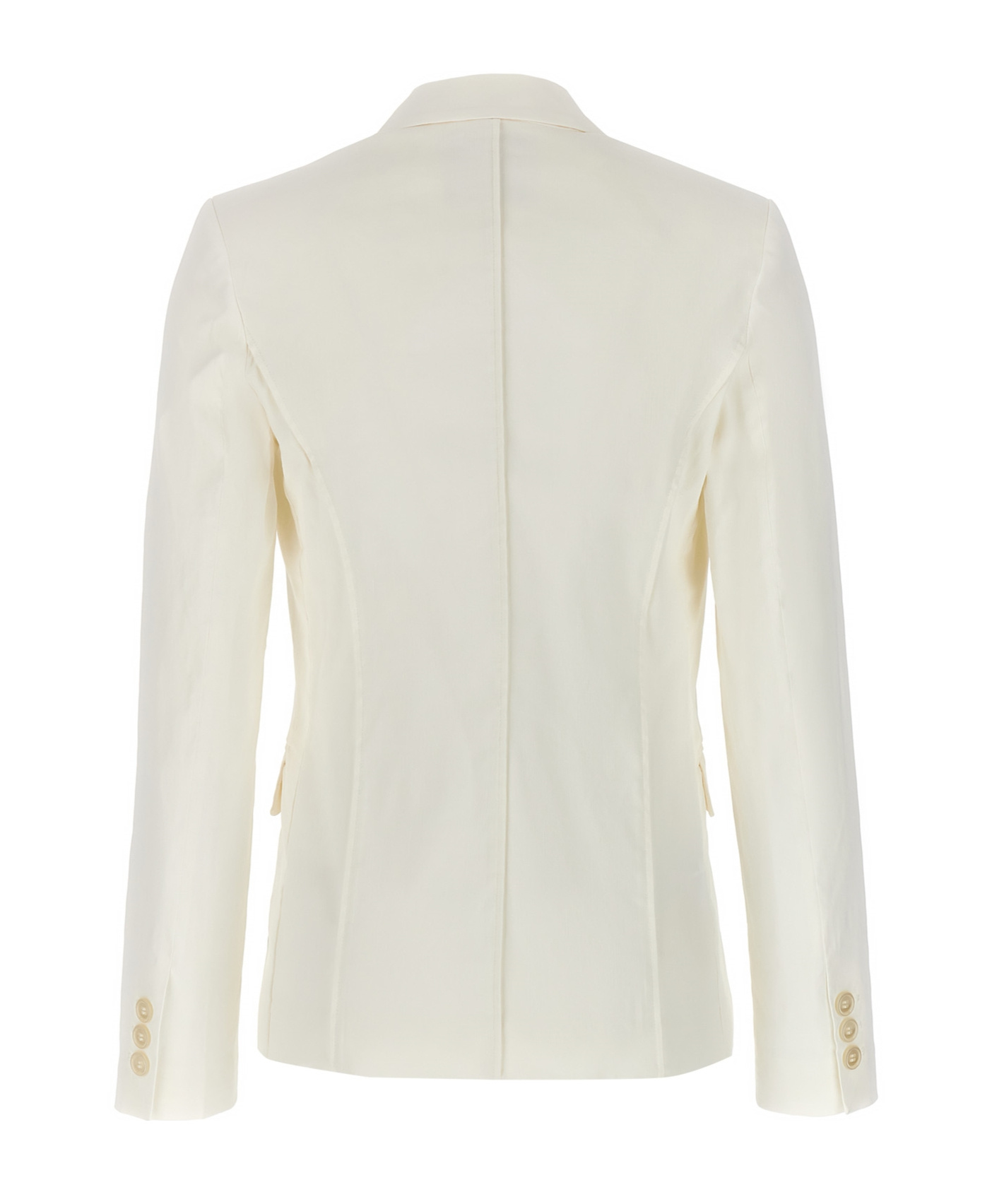 Pinko Ghera Linen-blend Blazer In White