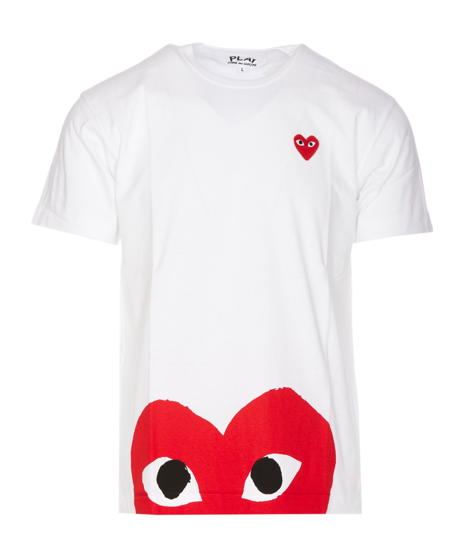 Comme Des Garçons Play Comme Des Garcons Play Heart Printed Crewneck T In White