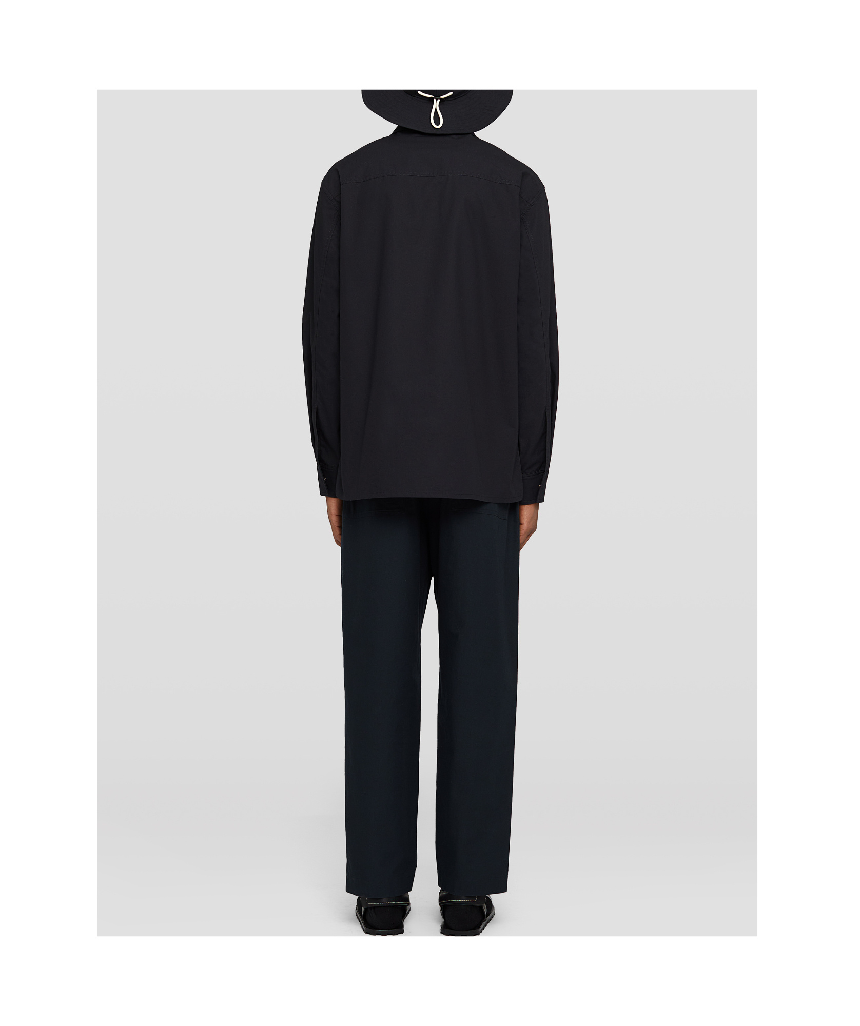 Jil Sander Long-sleeved Solid Shirt In Black