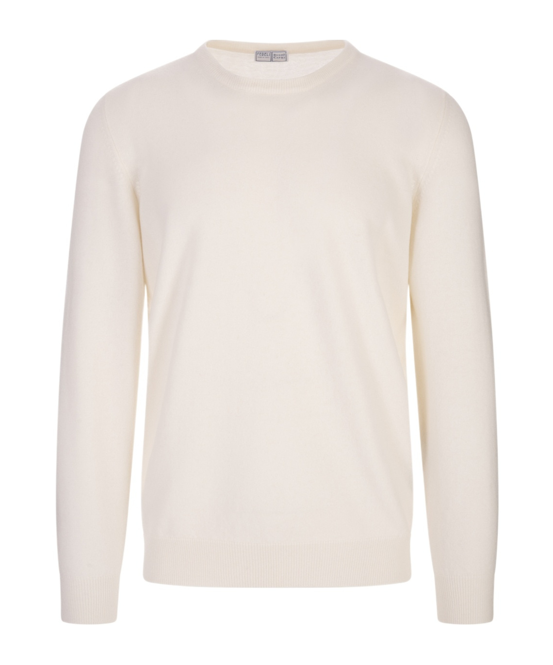 Fedeli Long-sleeved Sweater In White