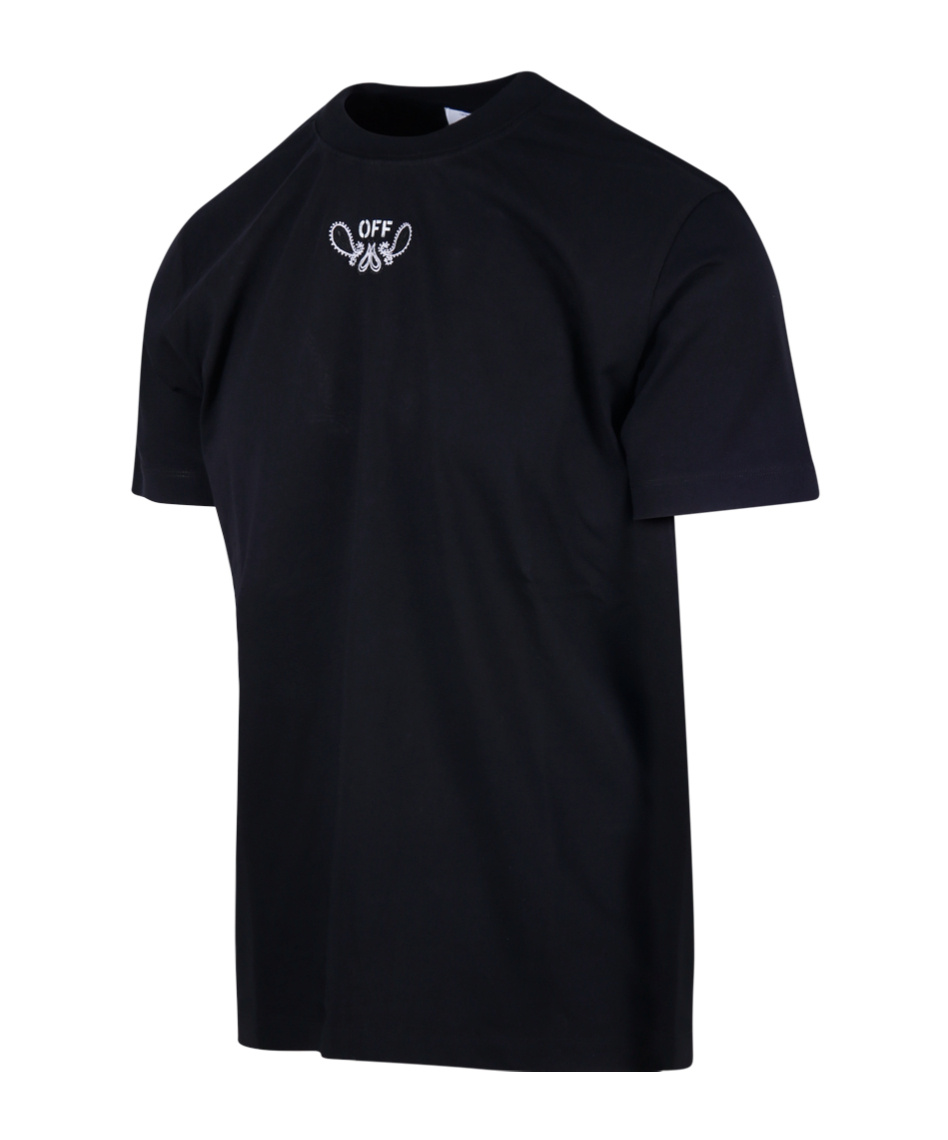Shop Off-white Bandana Arrow Skate Cotton T-shirt In Black