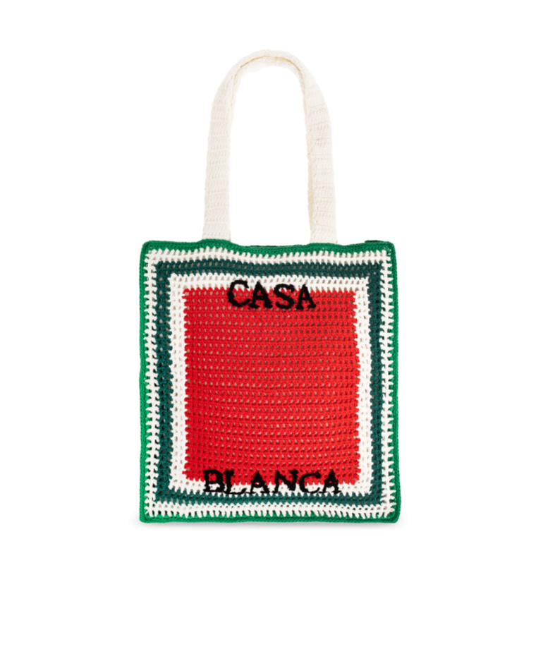 CASABLANCA ATLANTIS CROCHET TOTE BAG 