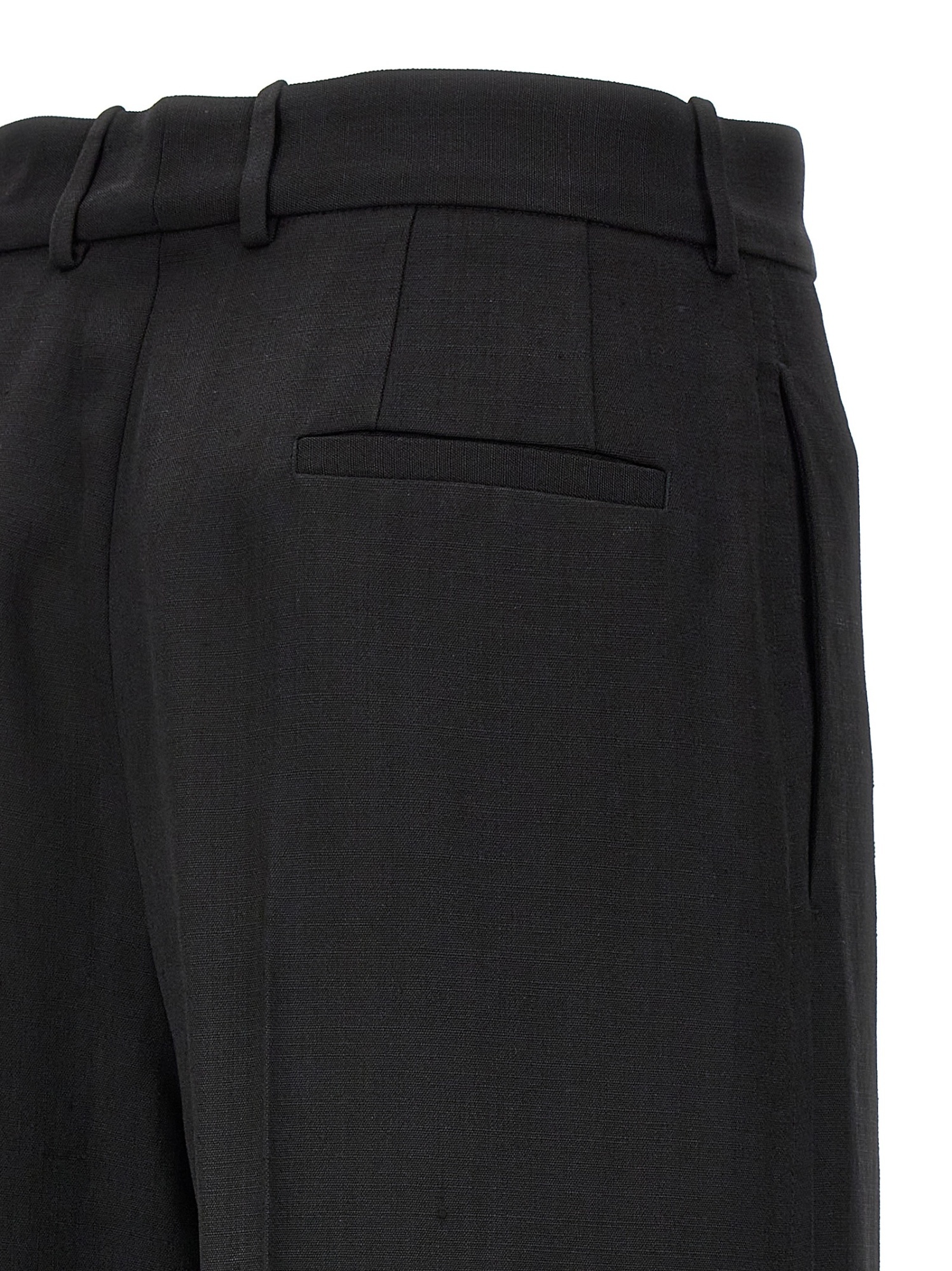 Jil Sander Elasticated-waist Wide-leg Trousers In Black