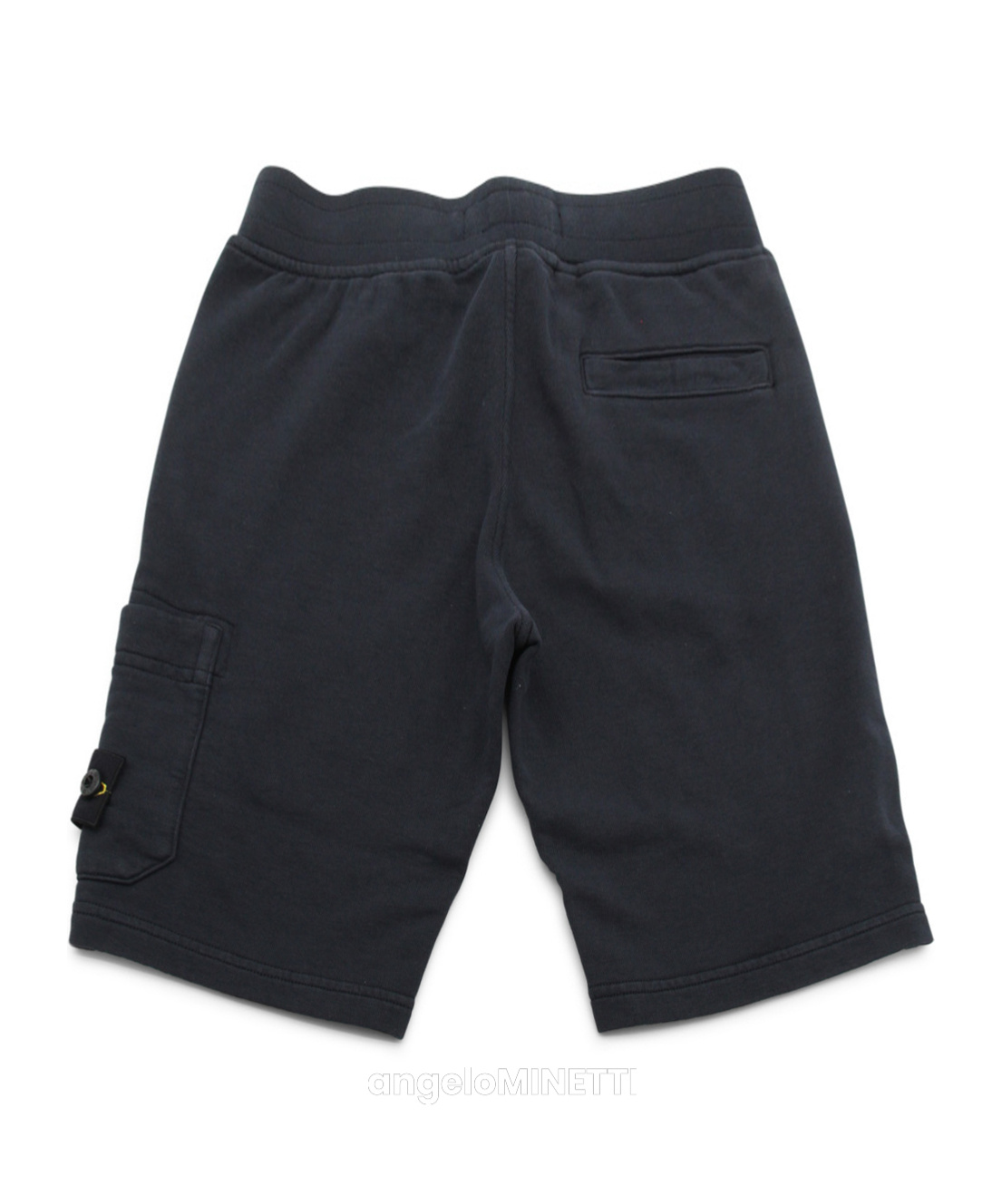 Stone Island Compass Cotton Cargo Shorts In Blue