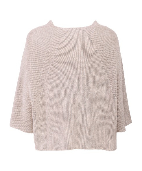 Fabiana Filippi Cotton Cape In Nude