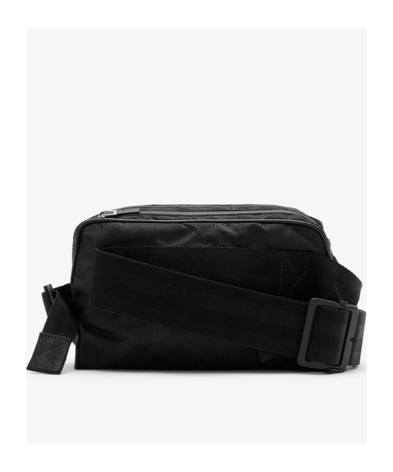 Burberry Check-jacquard Belt Bag In Black