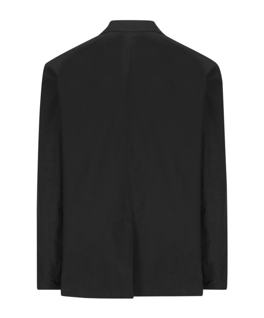 Prada Lapel Long-sleeved Suit Jacket In Black