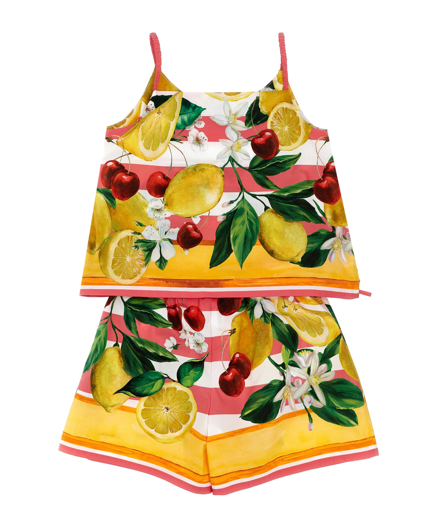 Dolce & Gabbana Mix-print Cotton Short Set In Multicolor