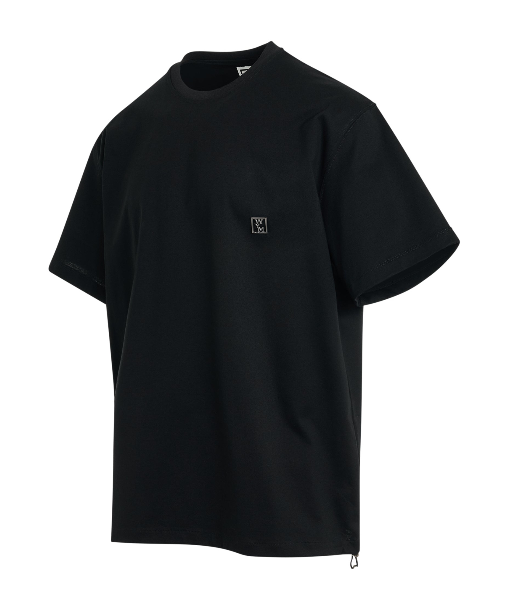 Wooyoungmi Black Cotton Back Logo T-shirt In Black
