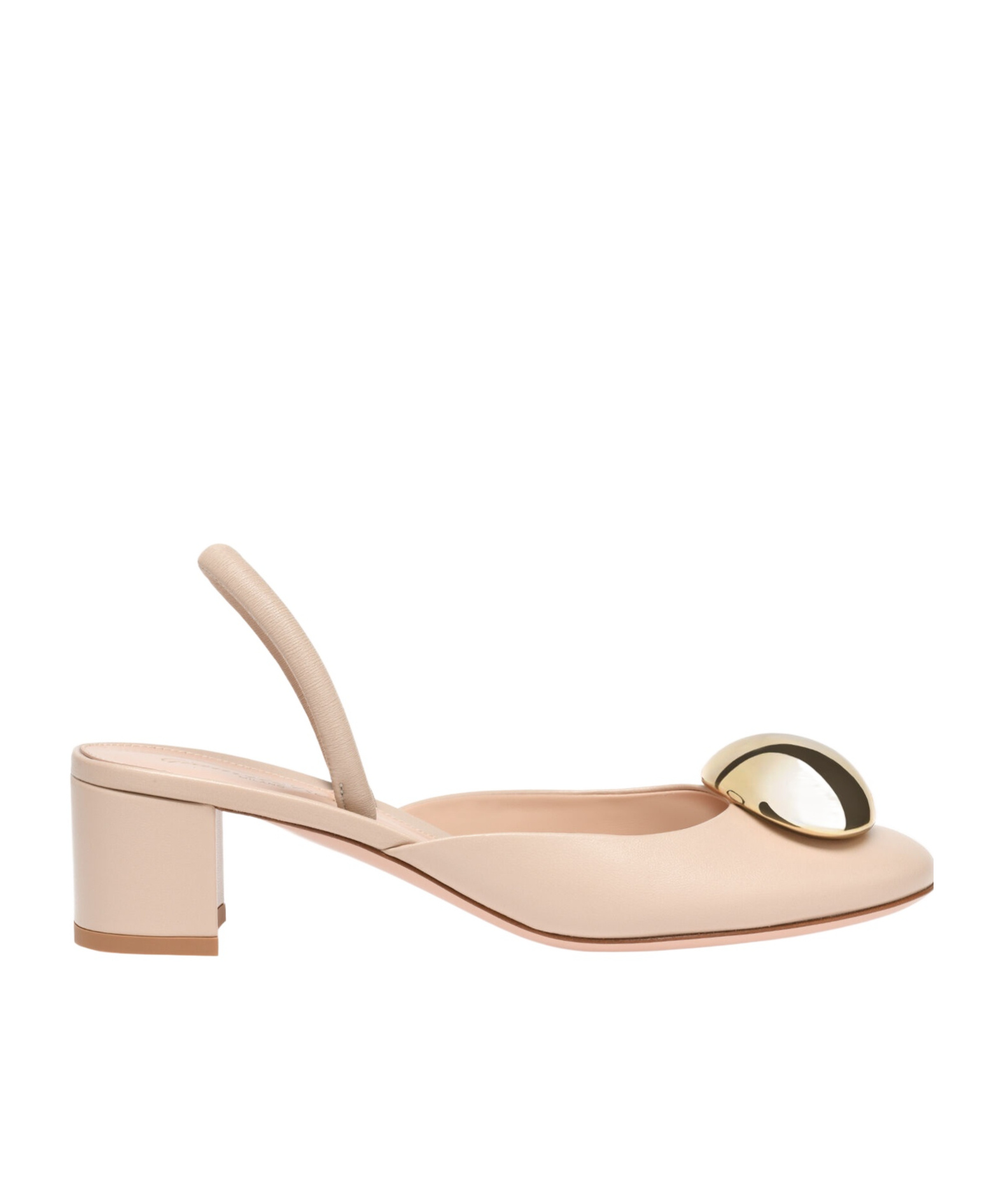 Shop Gianvito Rossi Sphera 45mm Slingback Pumps In Nude