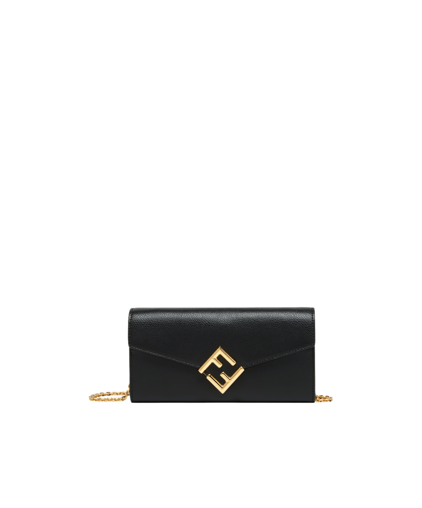 Fendi Ff Diamonds Continental Wallet In Black