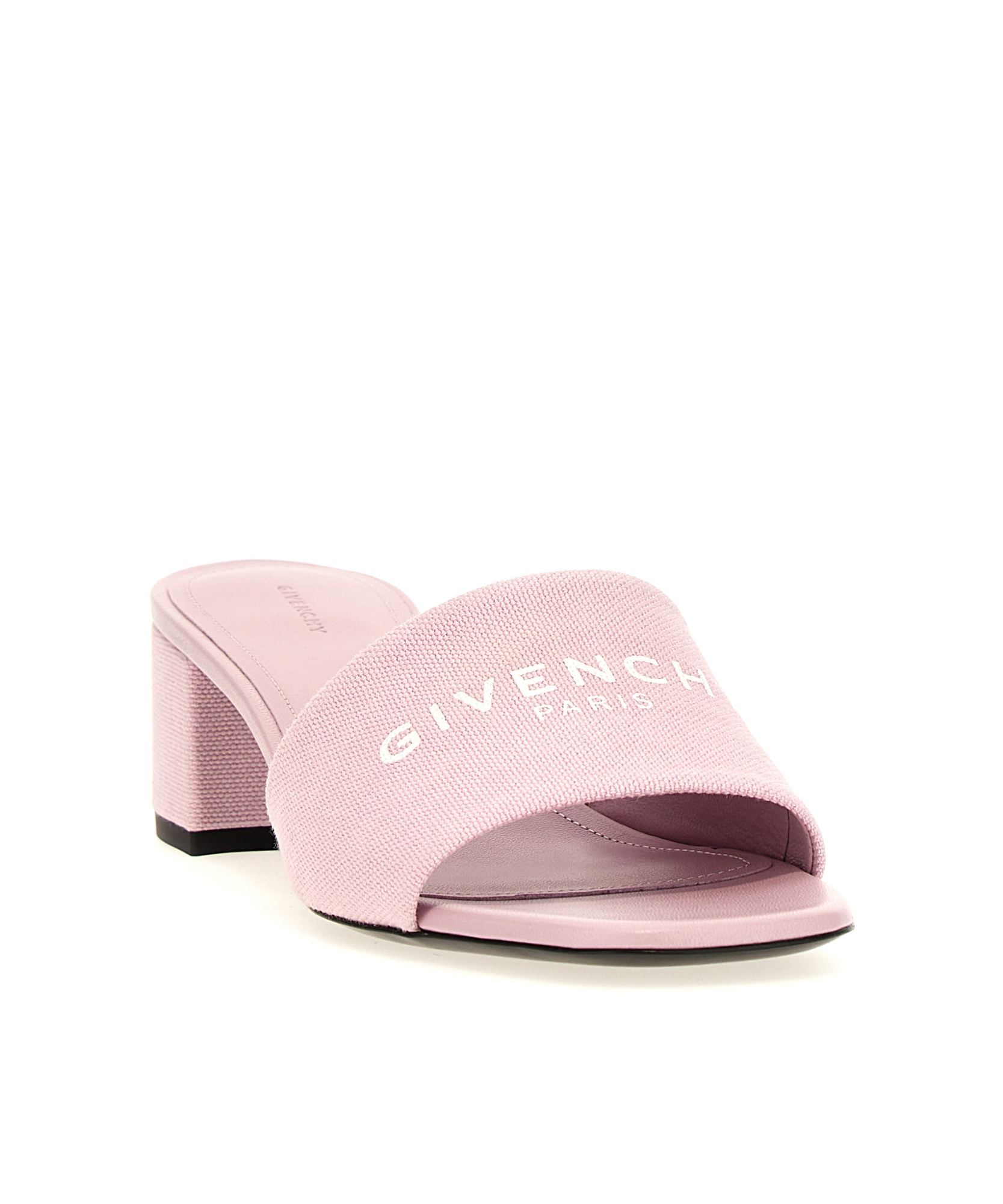 Givenchy Logo-print Canvas Mules In Pink