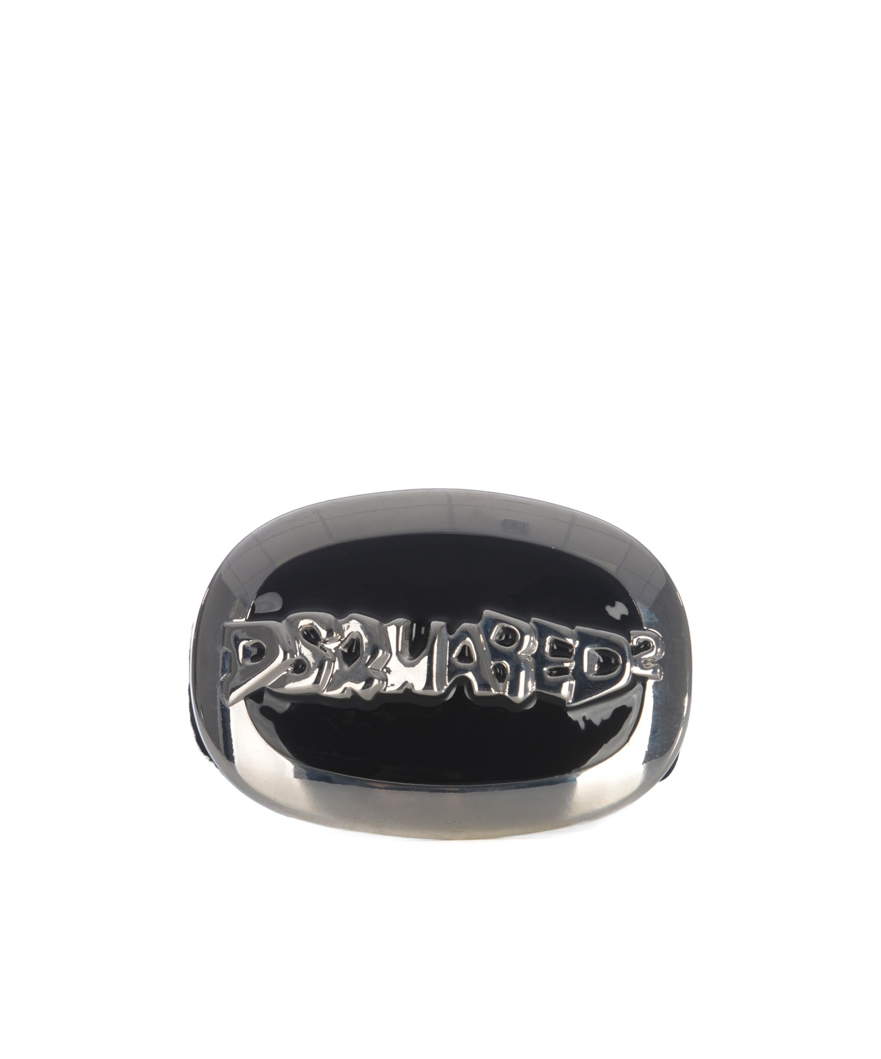 Dsquared2 Logo-plaque Leather Belt In Black