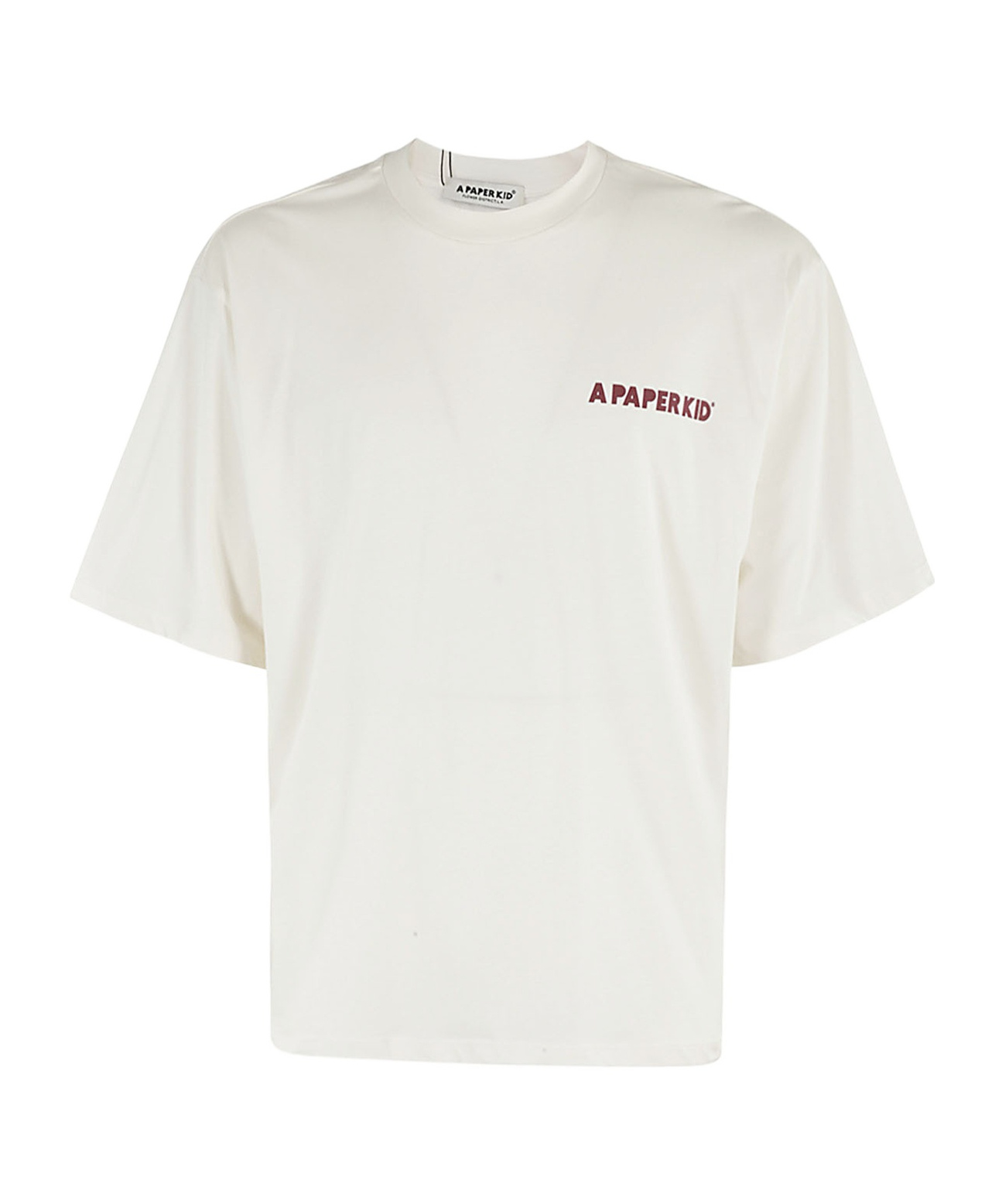A Paper Kid Logo-print Cotton T-shirt In White