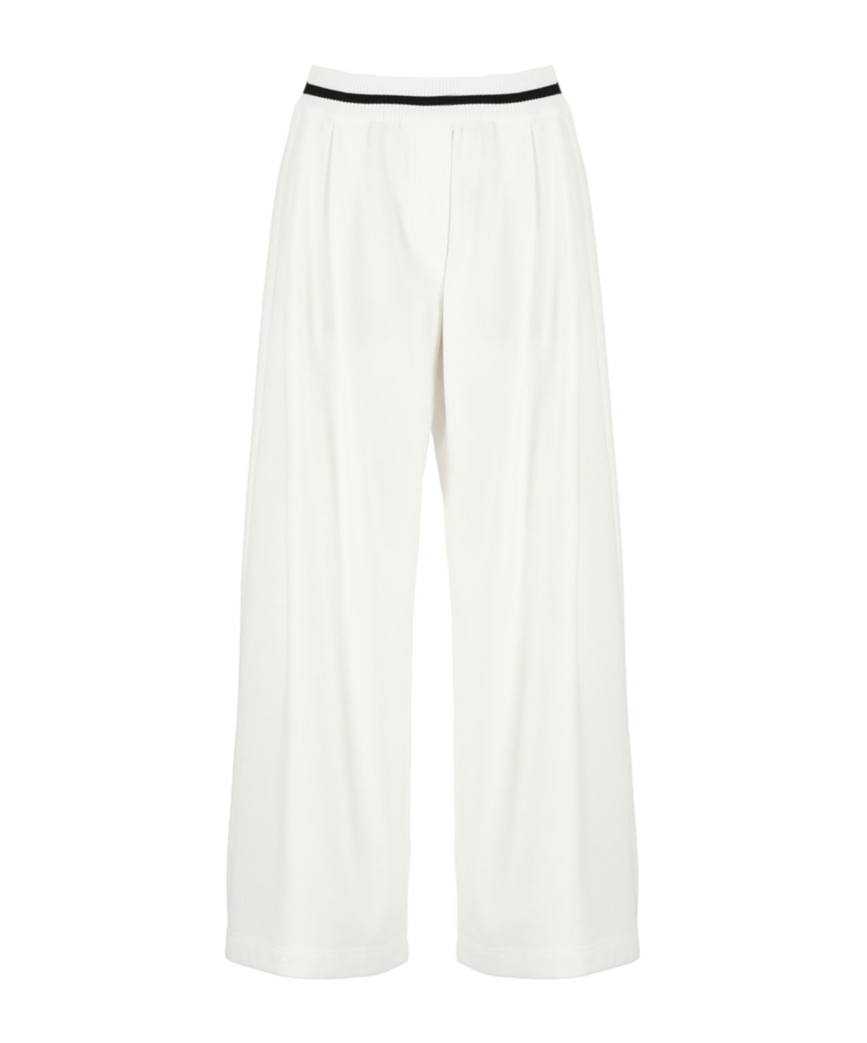 Brunello Cucinelli Pleated Wide-leg Track Pants In White