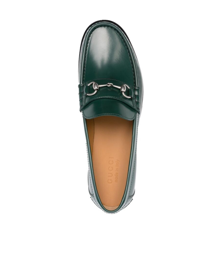 Gucci Horsebit-detail Leather Loafers In Green