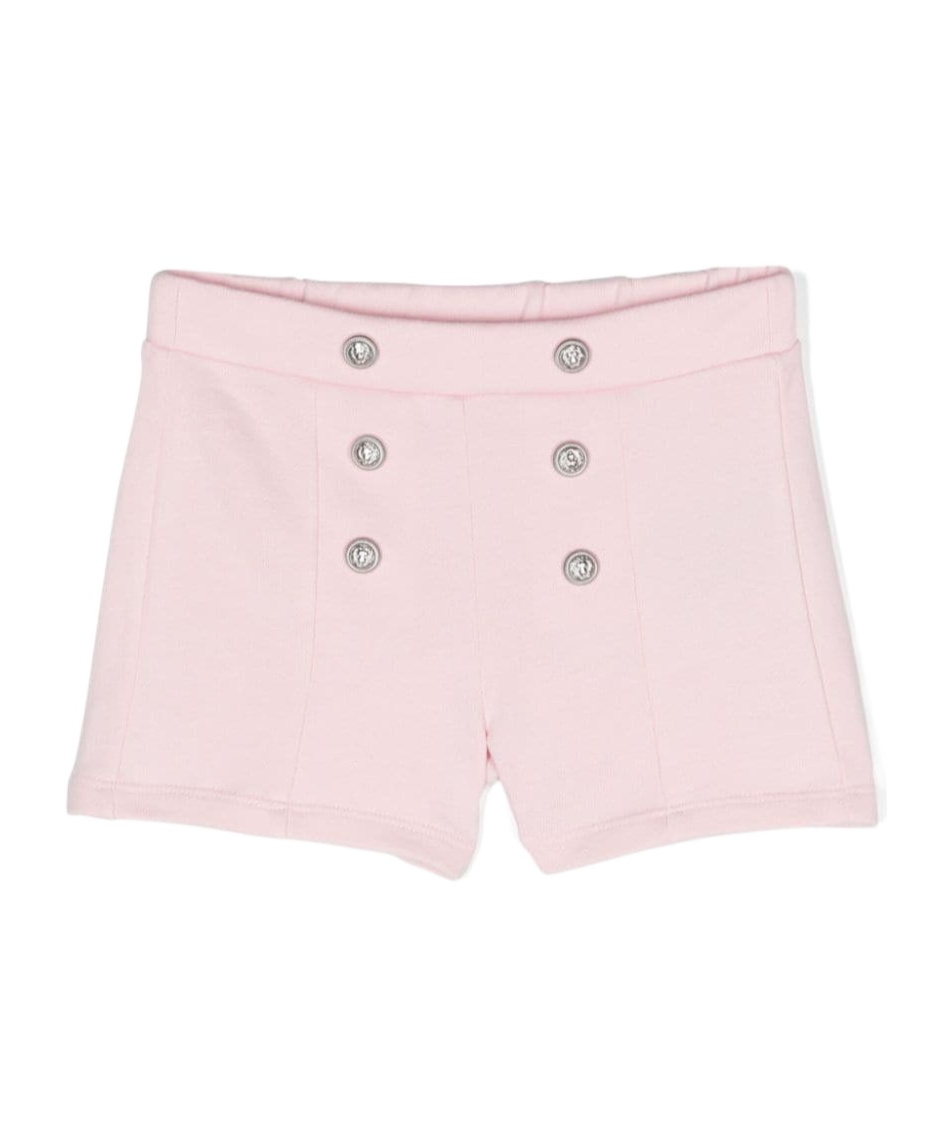 BALMAIN DECORATIVE-BUTTON COTTON SHORTS