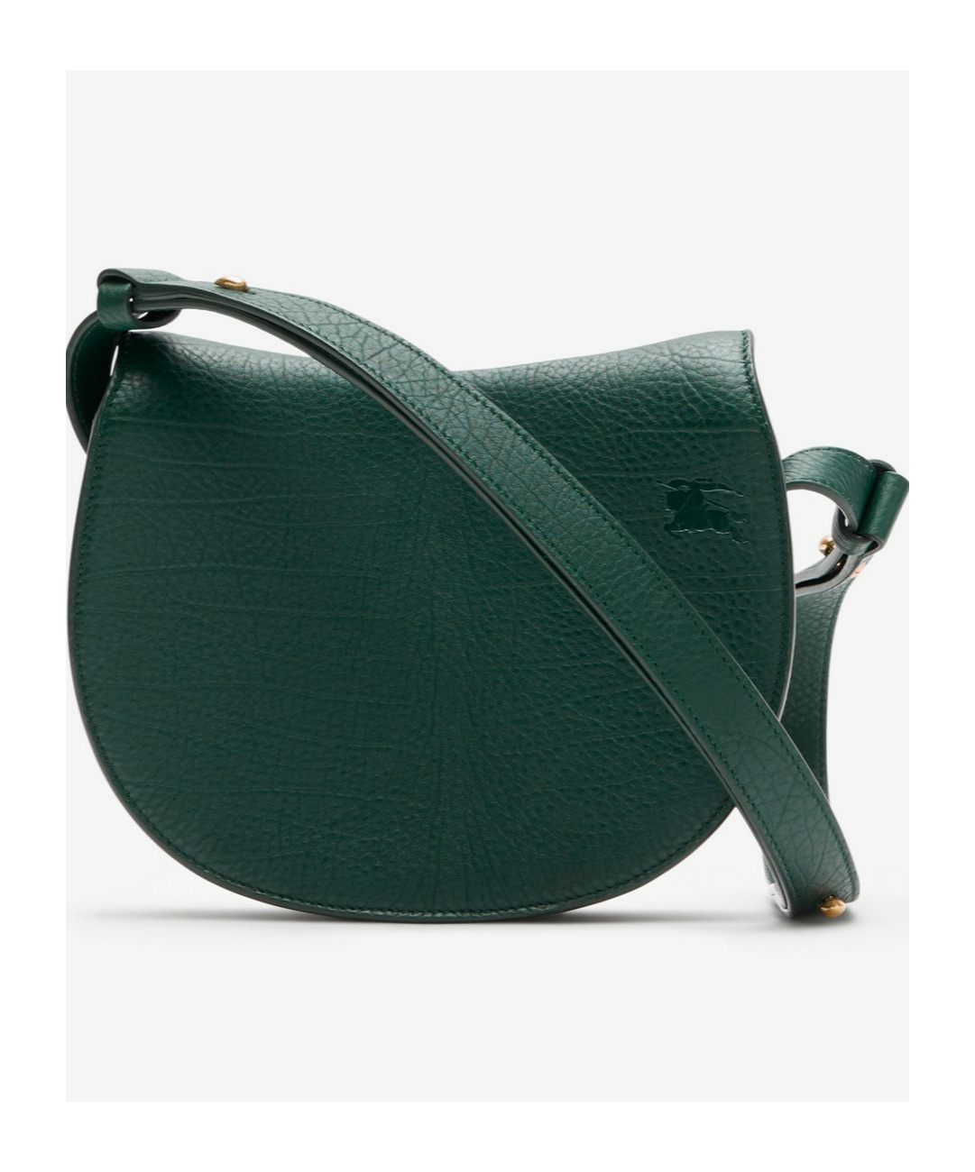 Burberry Rocking Horse Foldover-top Leather Crossbody Bag In Green