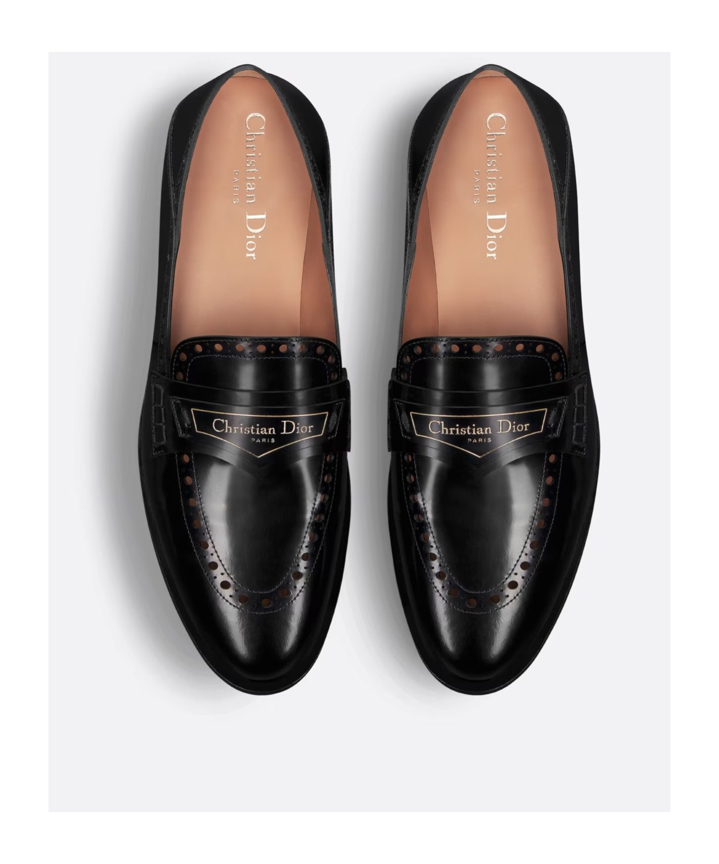 Dior Classic Black Calfskin Loafers For Women In Black