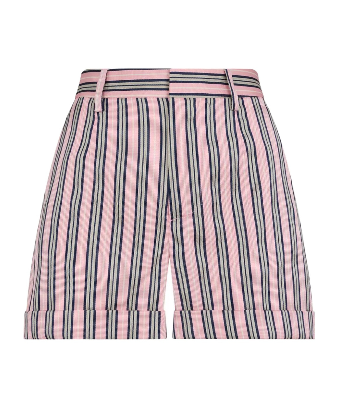 Dsquared2 Preppy Boston Striped Cotton Blend Short In Pink