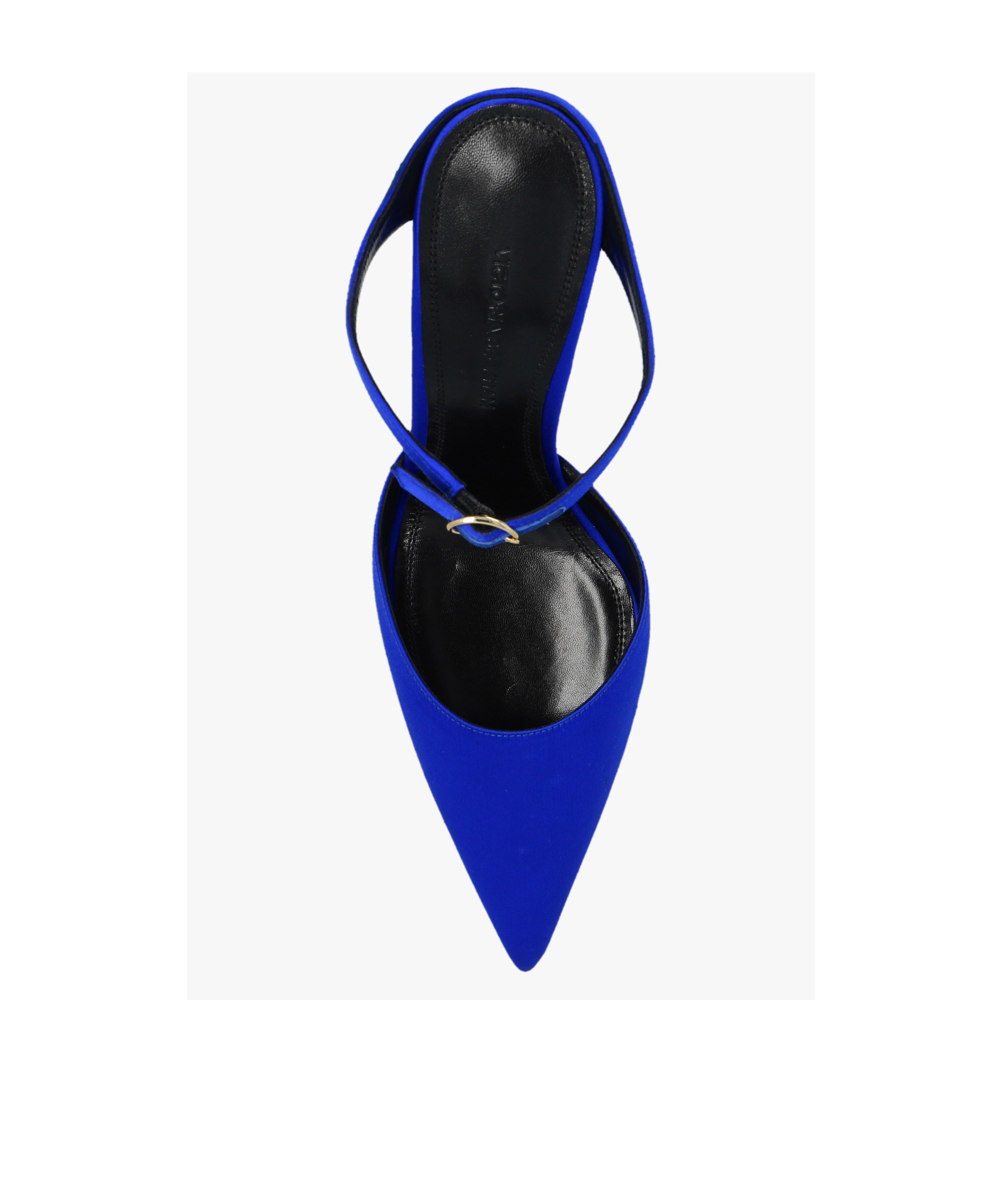 Victoria Beckham Jordy 90mm Satin Mules In Blue