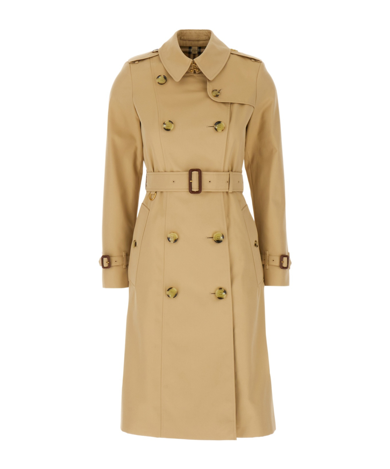 Burberry The Long Waterloo Heritage Trench Coat In Nude