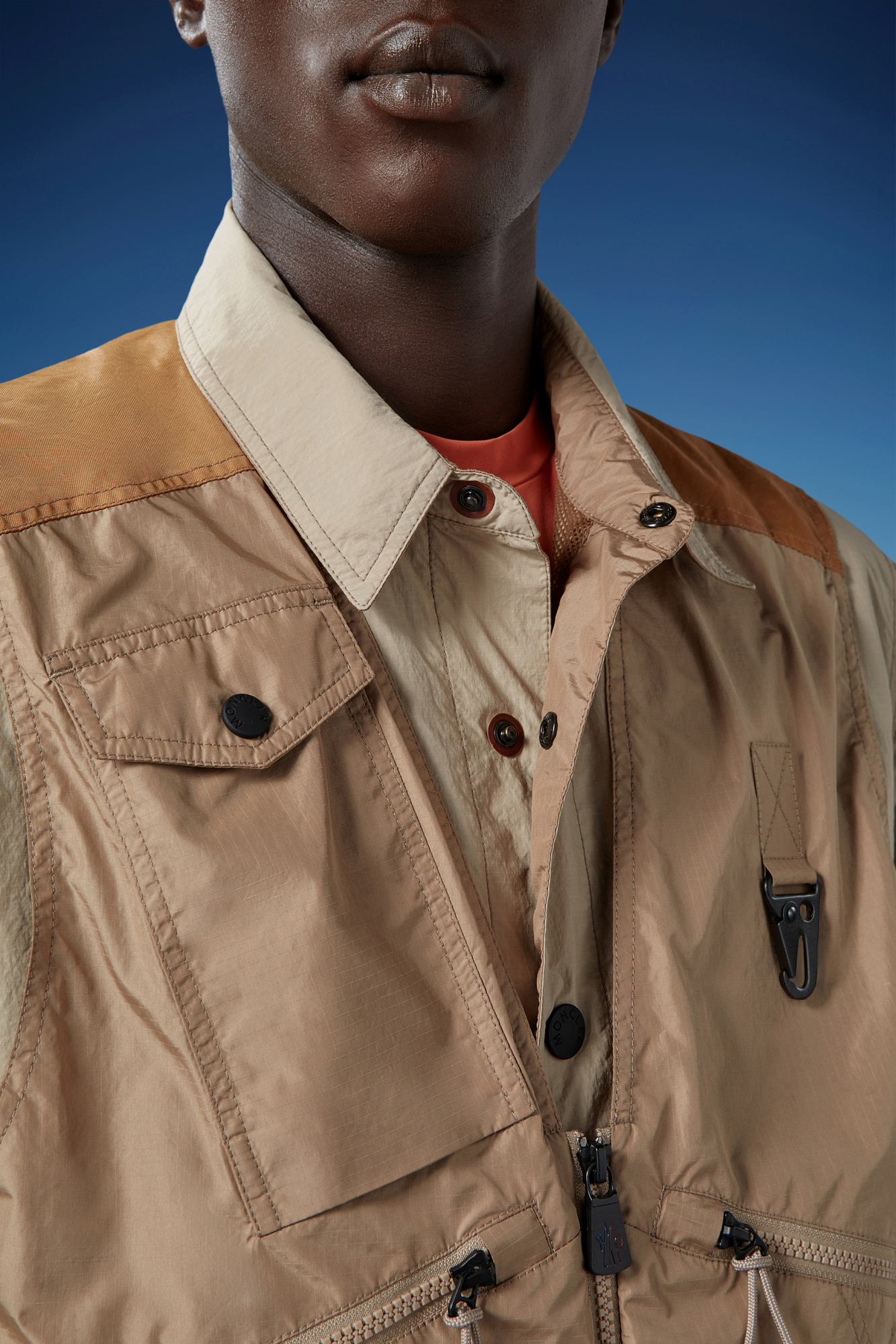 Moncler Two-piece Casual Jacket In Nude