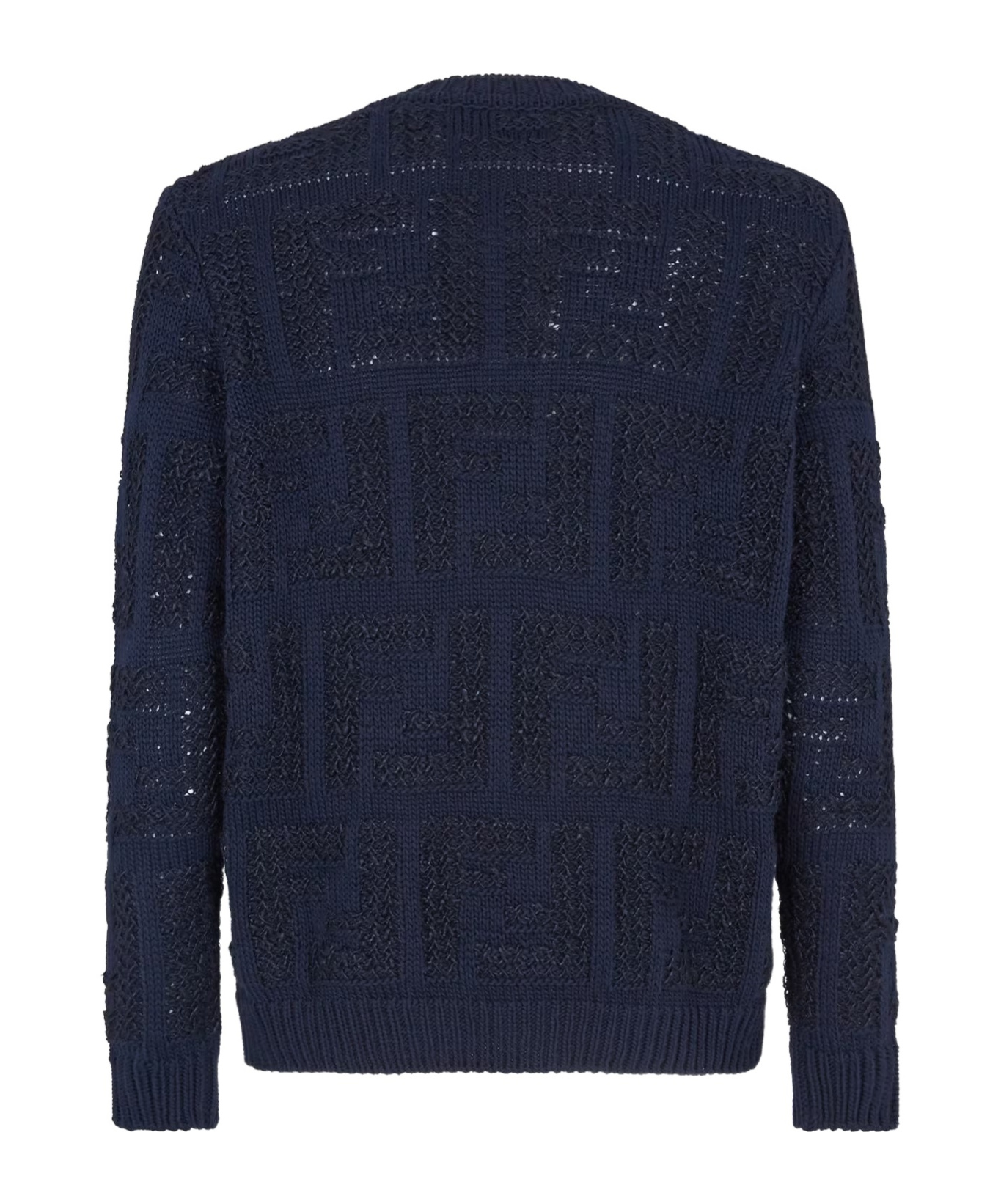 Fendi Ff Chunky-knit Jumper In Black