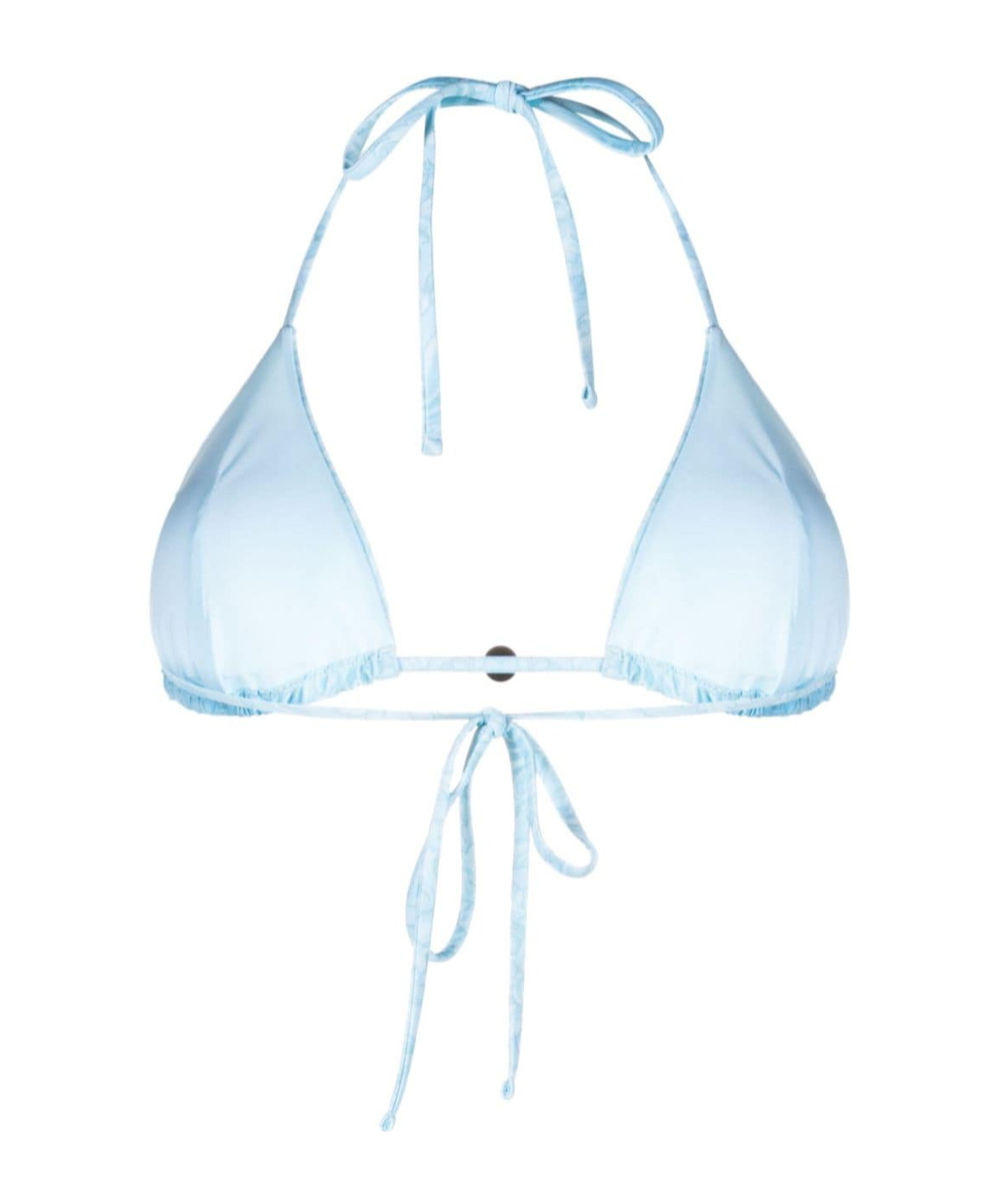 Versace Barocco-print Triangle Bikini Top In White