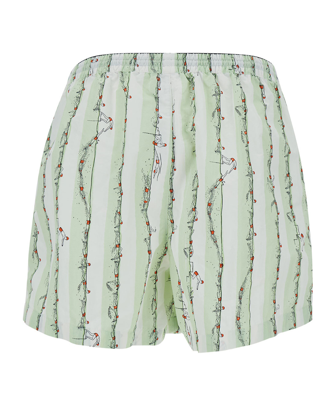 Bottega Veneta Hand Drawn Print Swimming Shorts In Green
