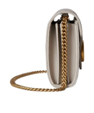 Gucci Gg Marmont Matrasse Embossed Mini Bag In Nude