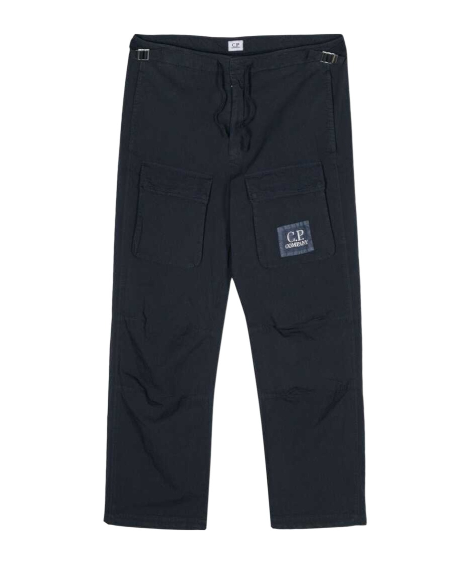 C.p. Company Logo-appliqué Cargo Pants In Black