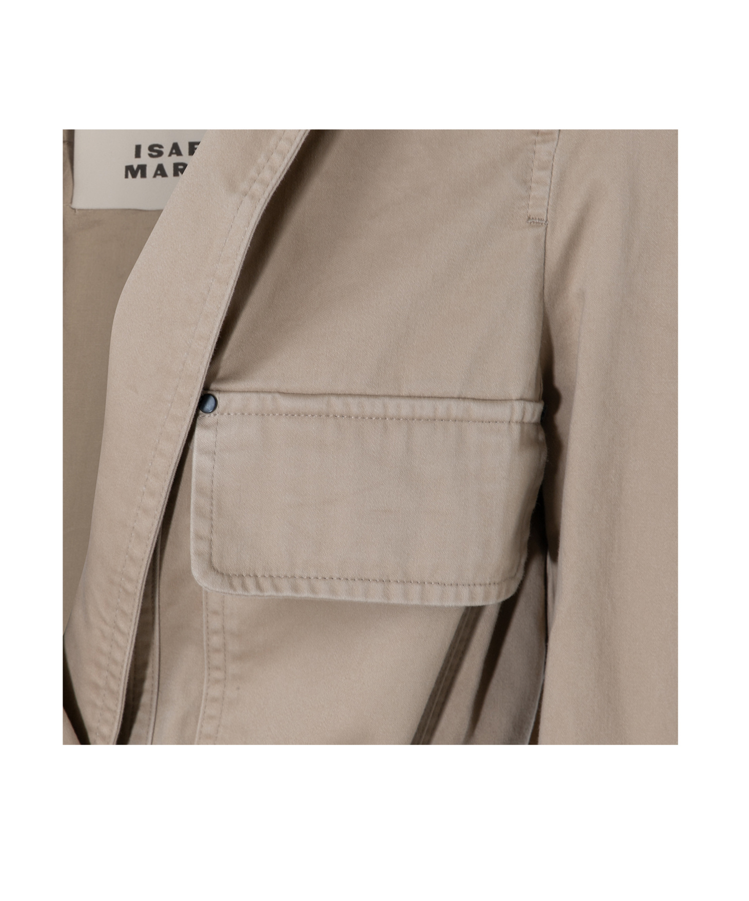 Isabel Marant Beige Cotton Loetiza Casual Jacket In Nude