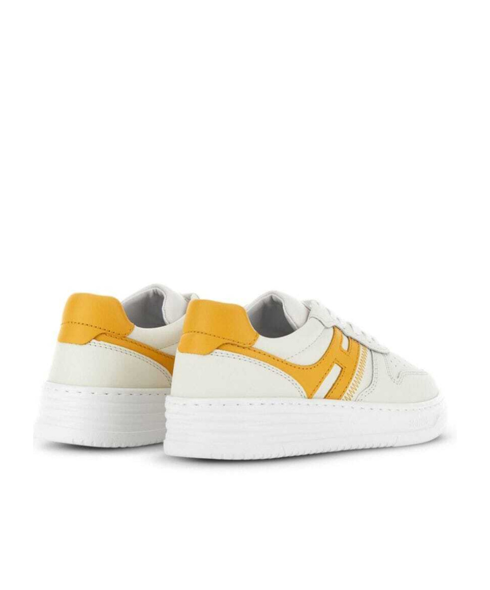 Hogan Sneakers With Perforated Toe Box And Contrasting Accents In White