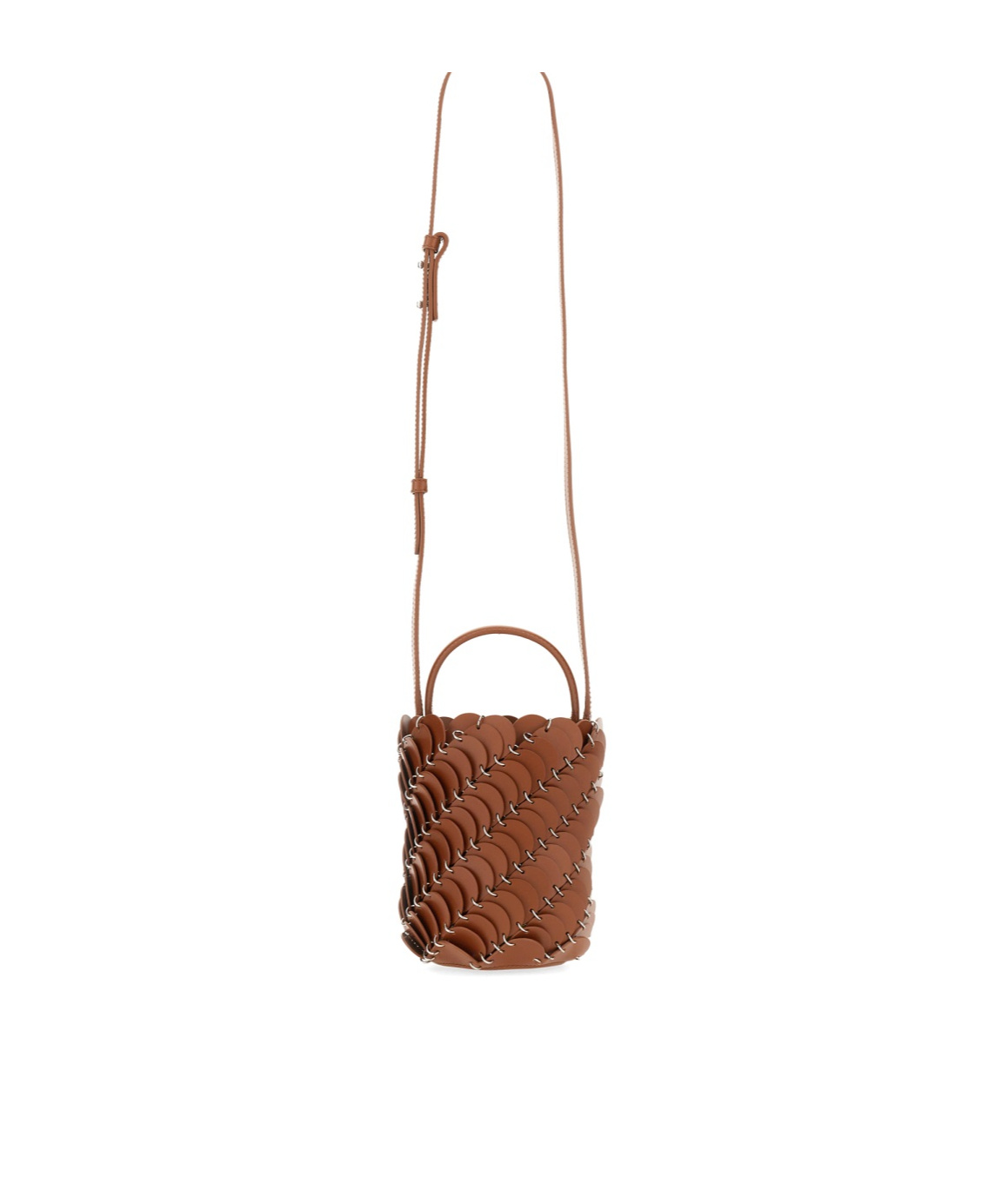 Rabanne Small Pacoïo Bucket Bag In Brown