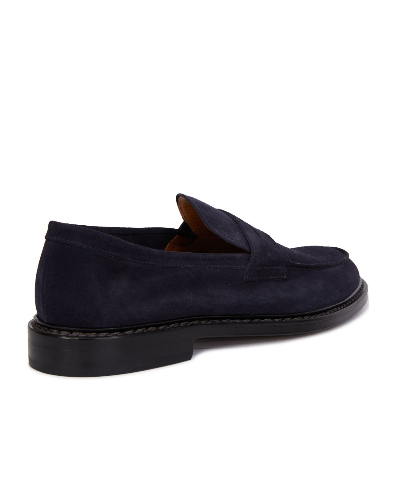 Doucal's Man Loafers Midnight Blue Size 10 Soft Leather In Black