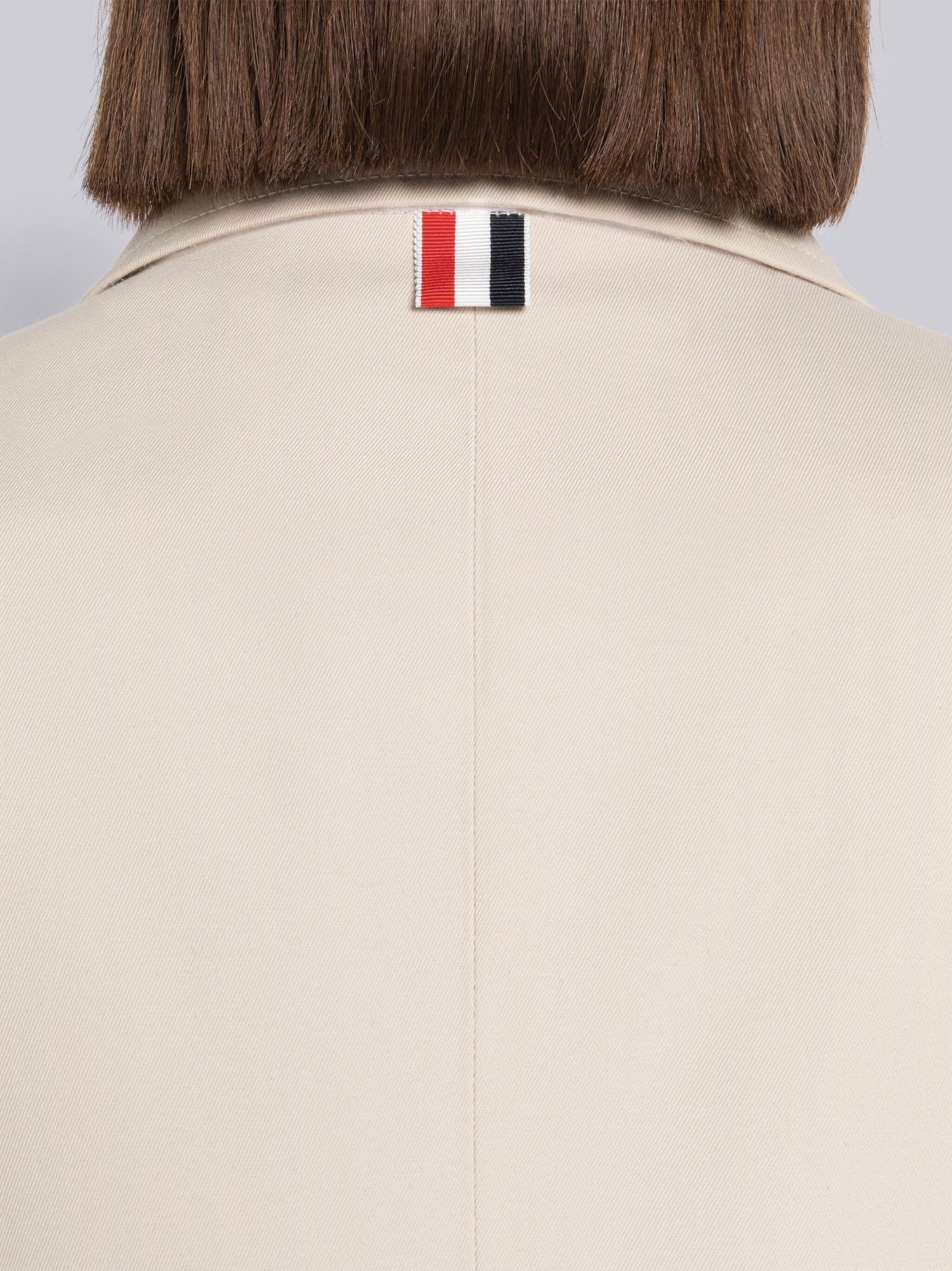 Thom Browne Wide-lapel Flap-pockets Overcoat In White