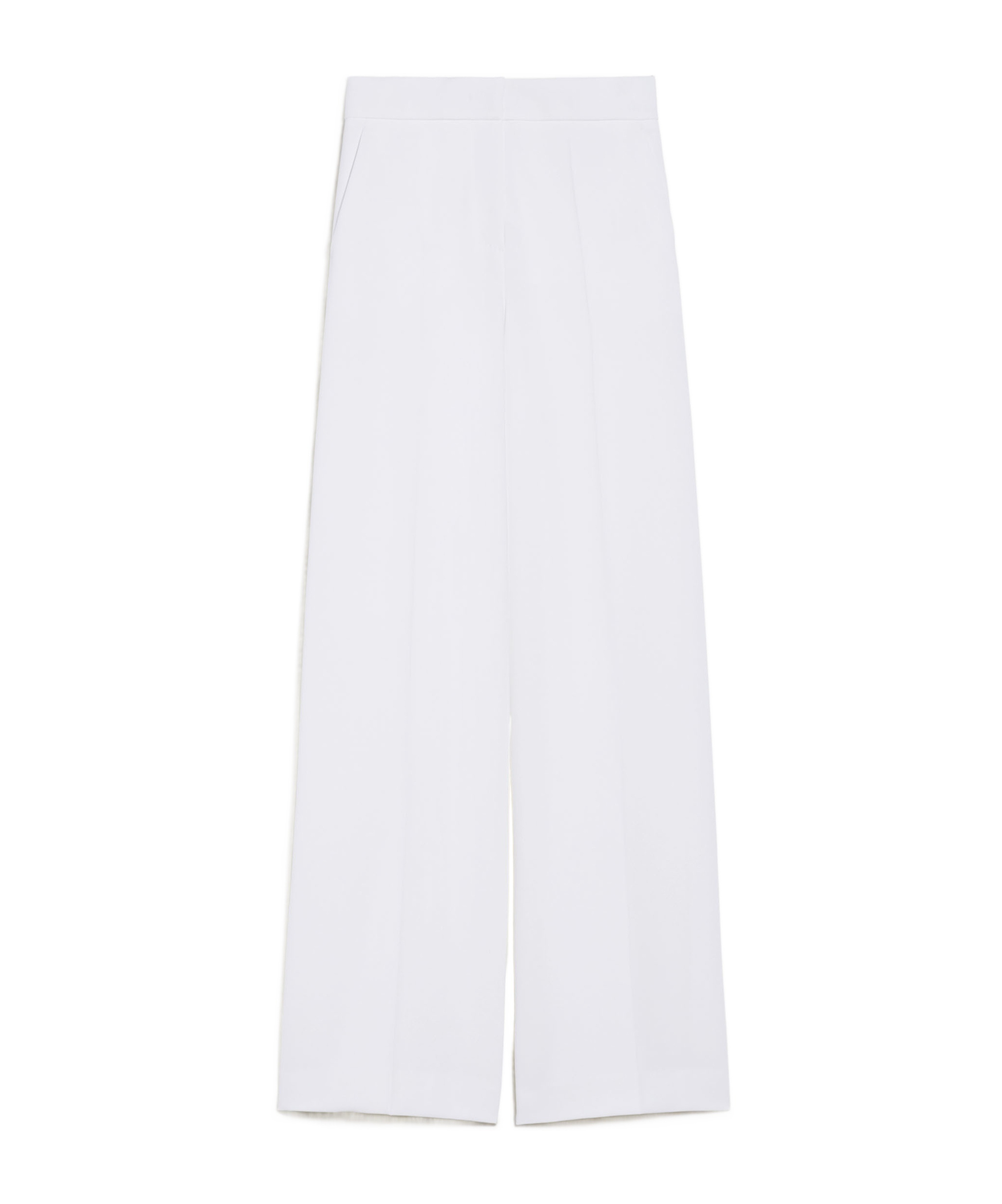 Max Mara High Belt Loop Casual Pants In White