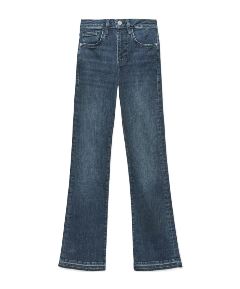 Frame Belt Ring Denim Trousers In Blue