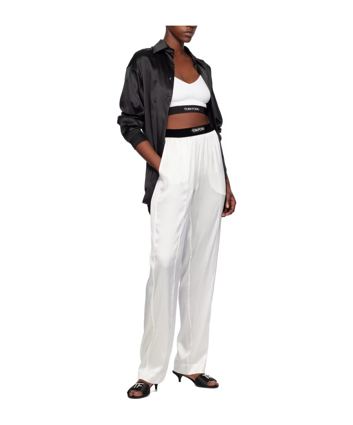 TOM FORD VELVET-TRIM PAJAMA TROUSERS 