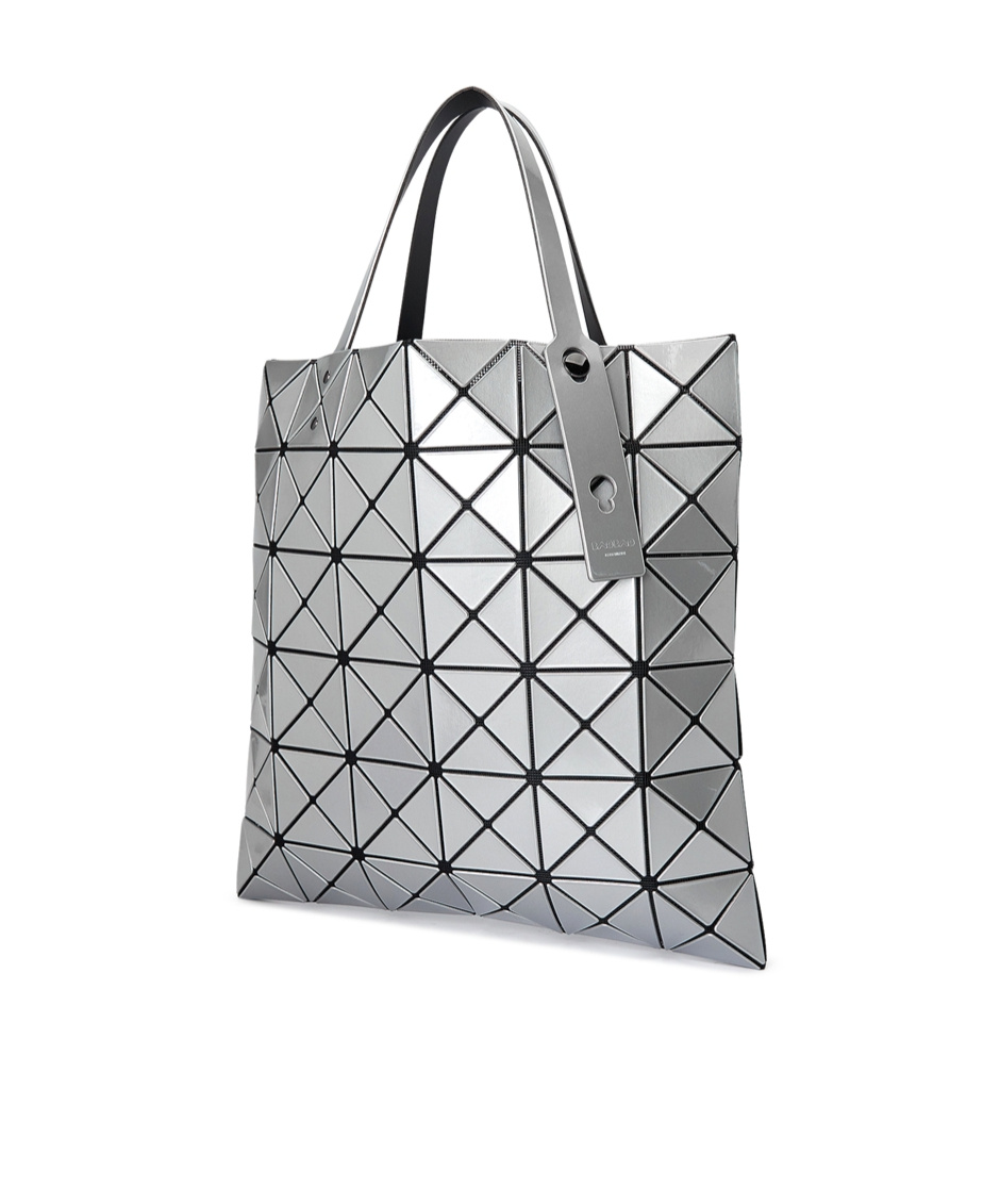 Issey Miyake Checked Tote Bag In Gray