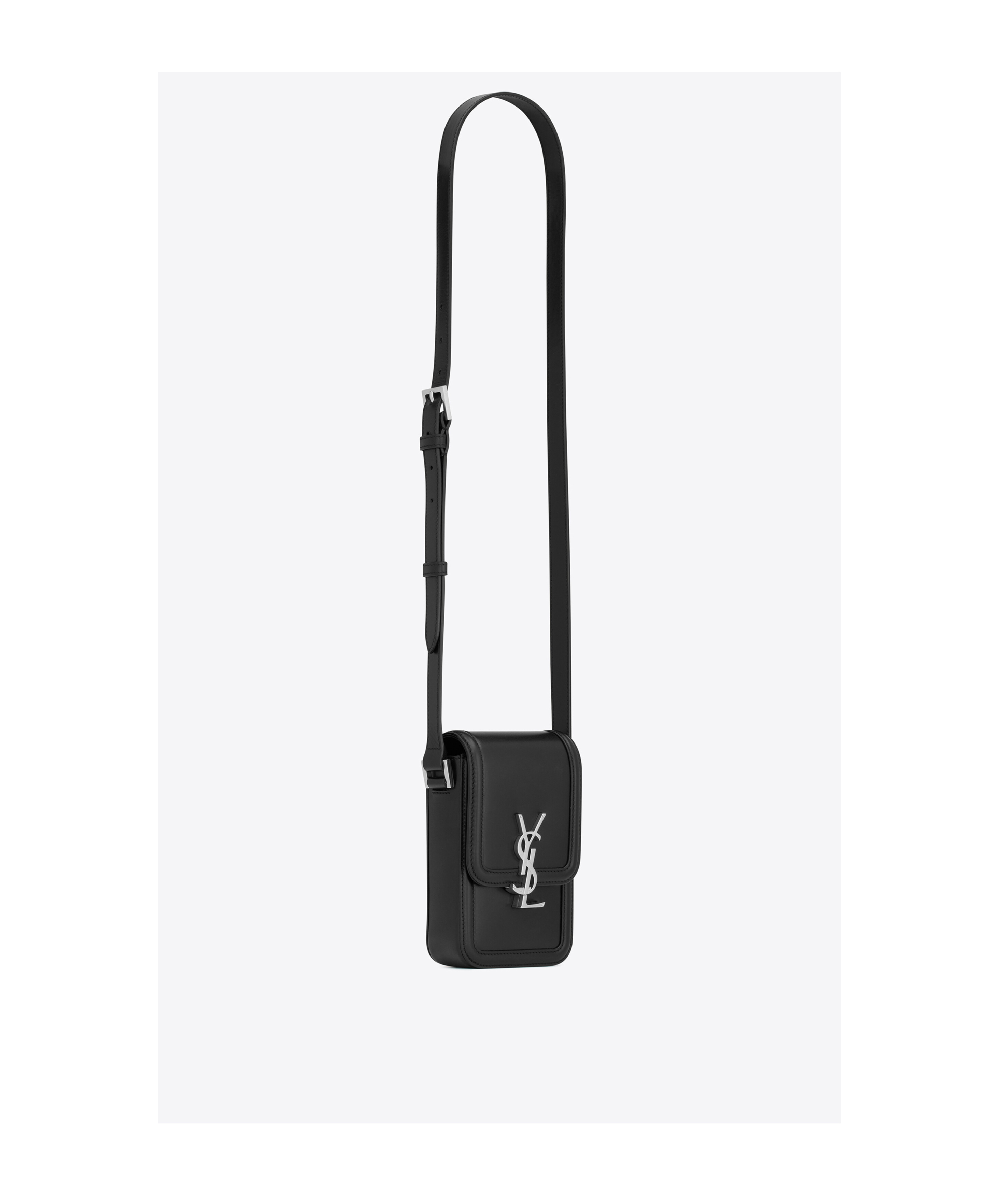 Saint Laurent Logo-plaque Phone Case In Black