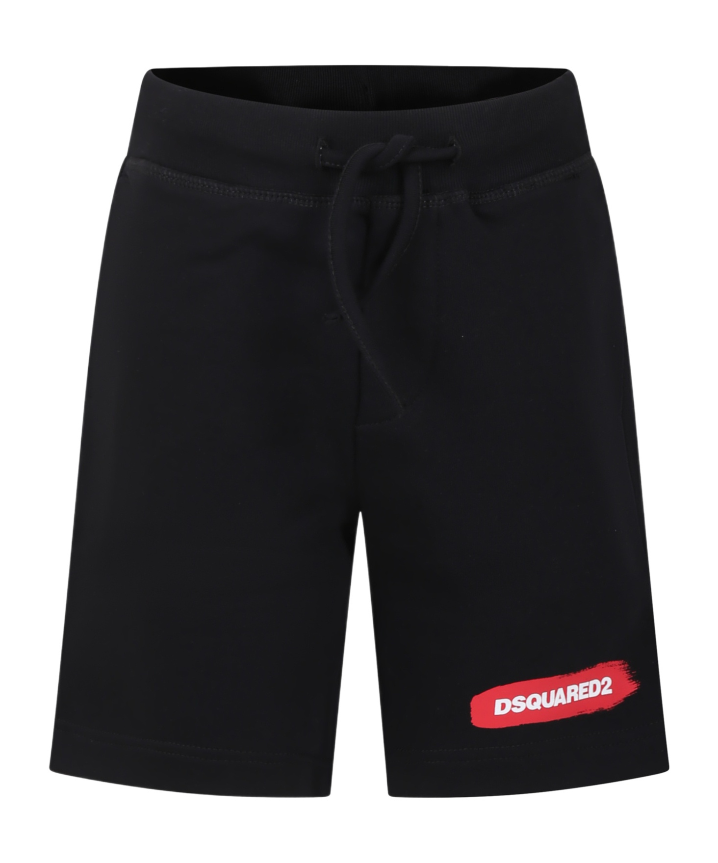 Dsquared2 Black Shorts For Boy With Logo In Black