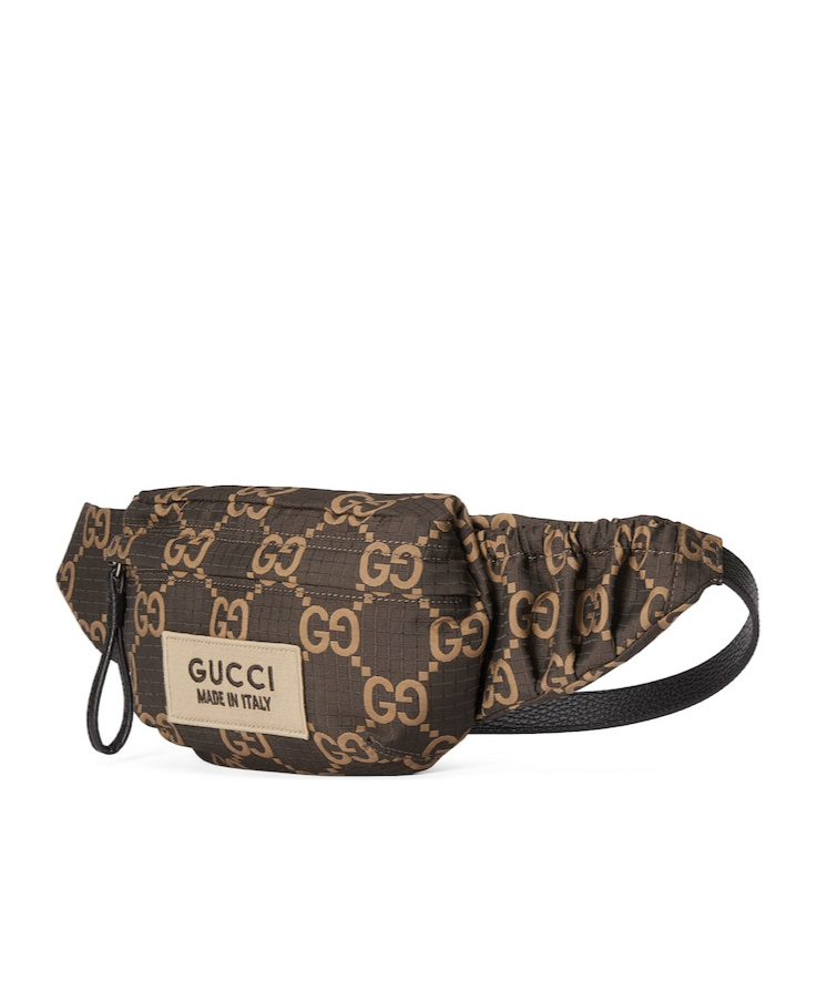 Gucci Large Gg-jacquard Belt Bag In Green