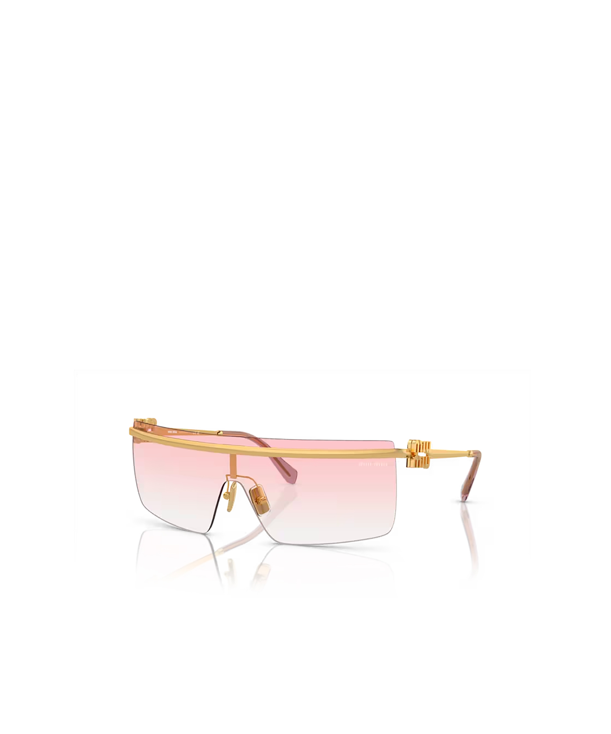 Miu Miu Womens Gold Mu 50zs Irregular-frame Metal Sunglasses In Pink