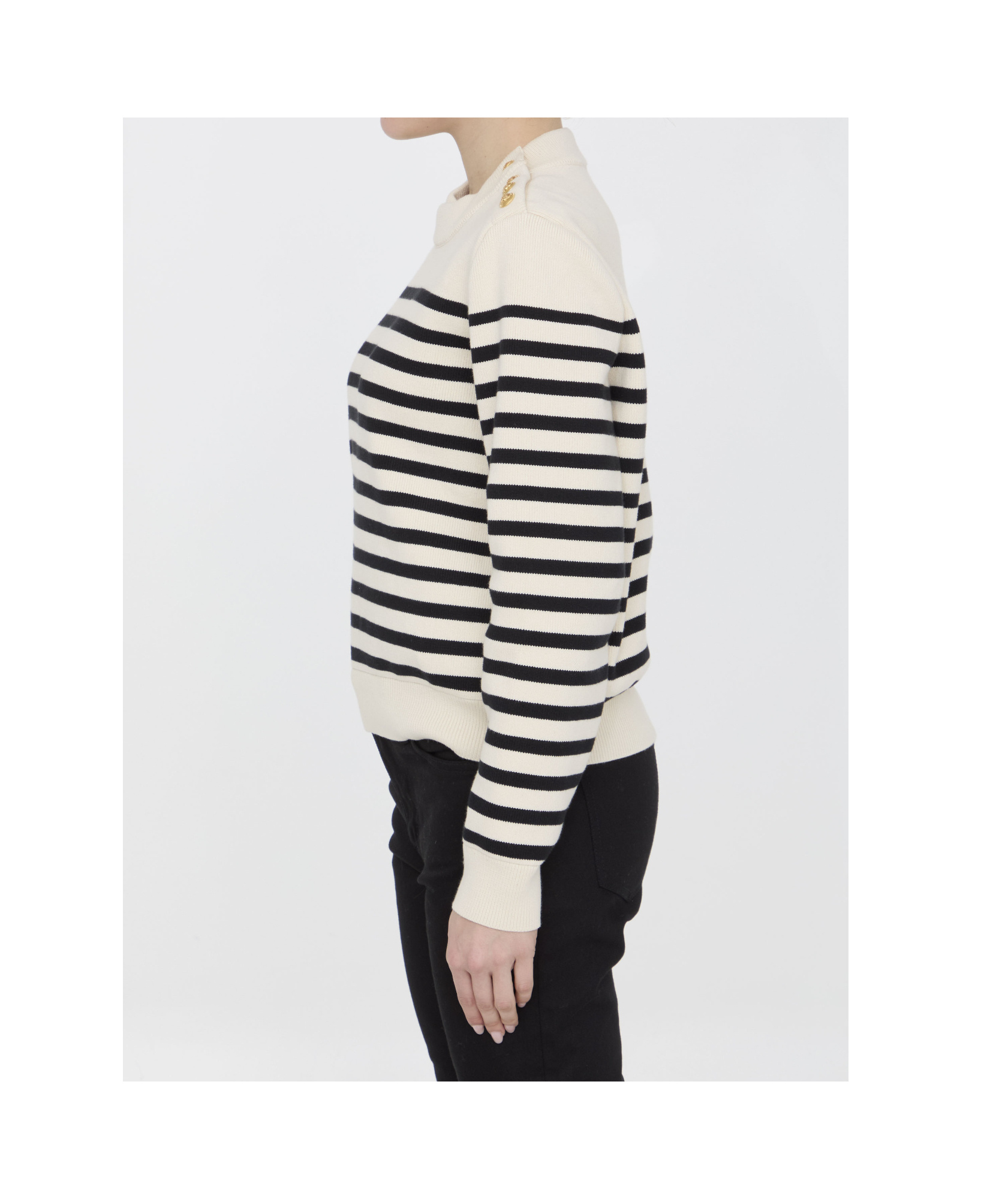 Celine Sweater With Hood In Alpaca Wool In Black