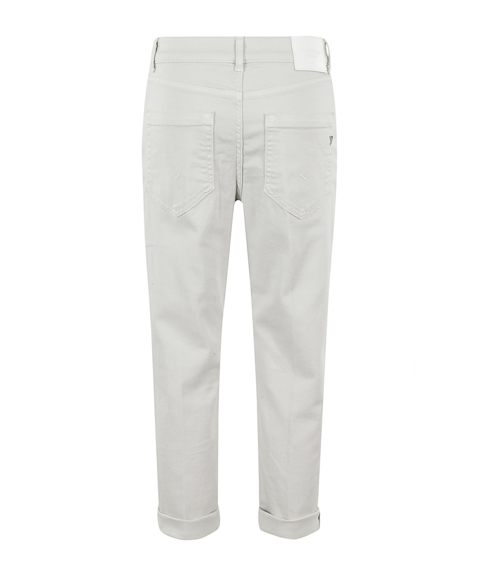 Shop Dondup Logo Belt Ring Jeans In White