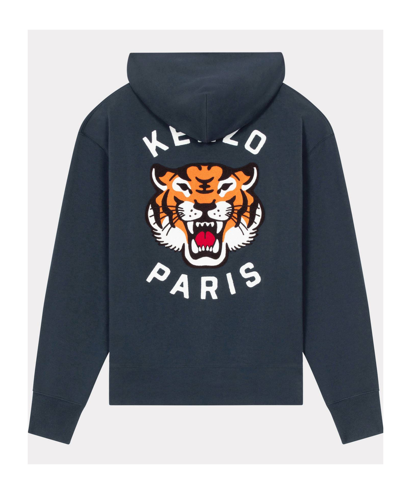 Kenzo Lucky Tiger Cotton Hoodie In Black