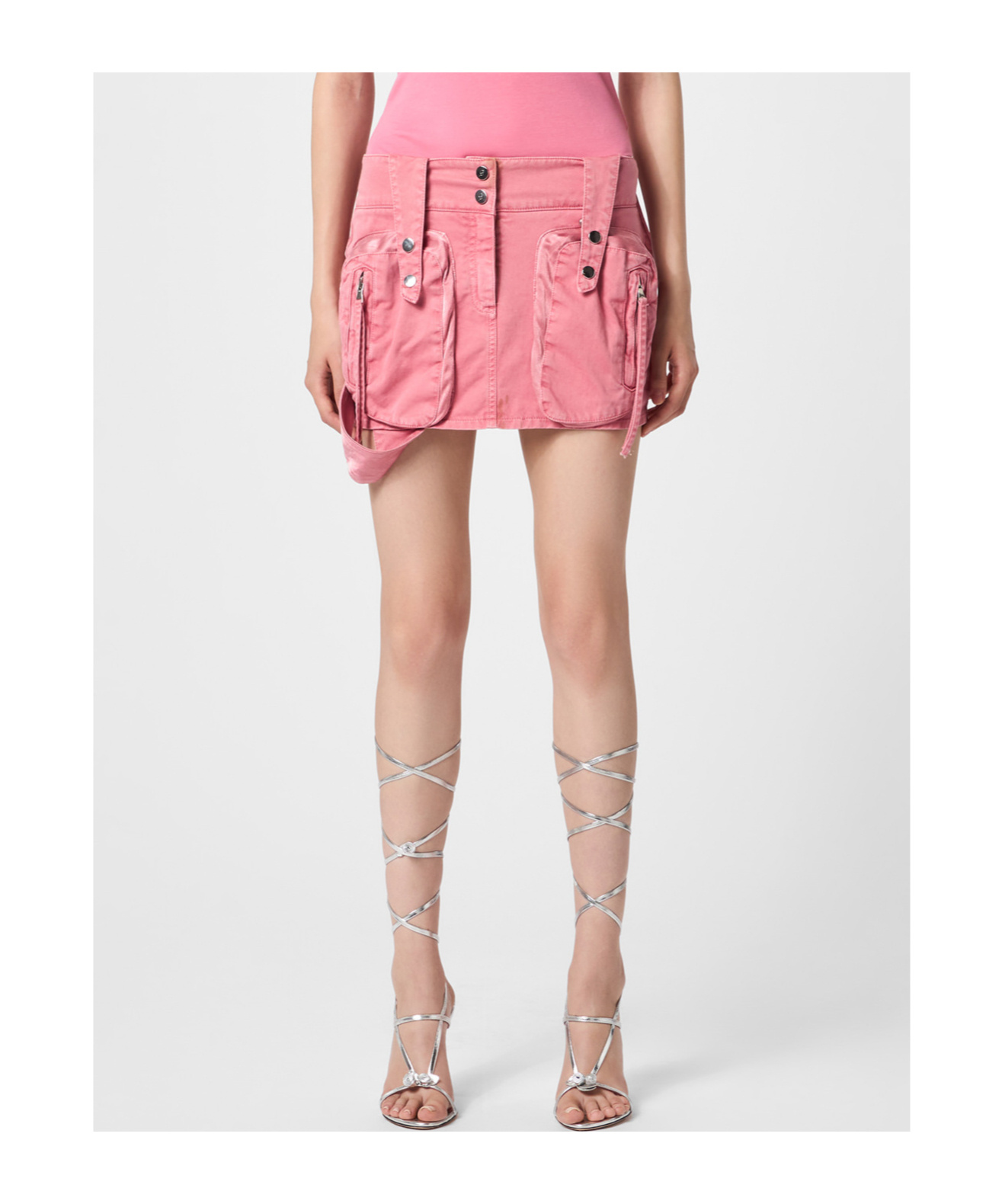 Blumarine Skirt J With Pockets And Belt Loops In Pink