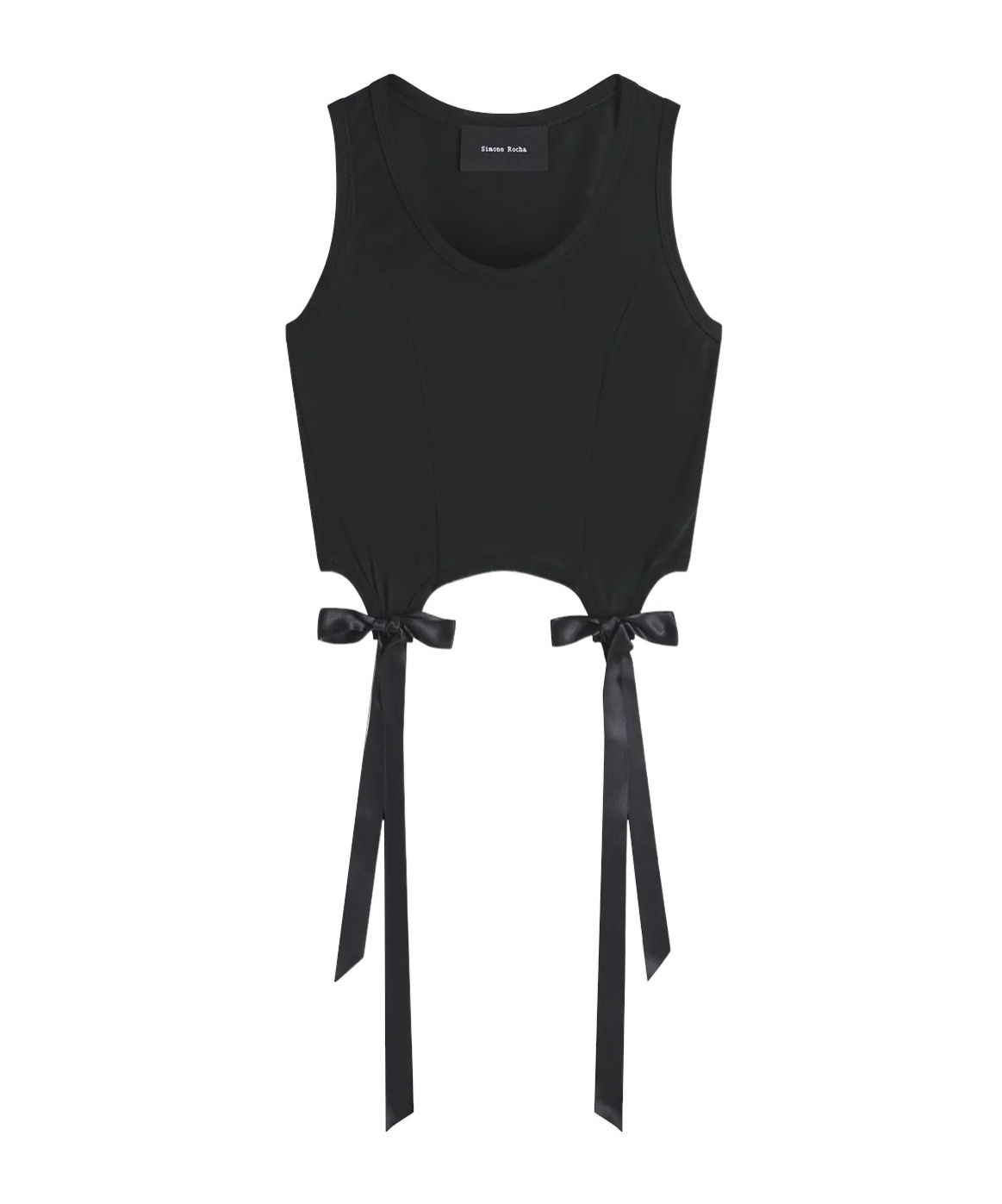 Simone Rocha Tie The Hem Vest In Black